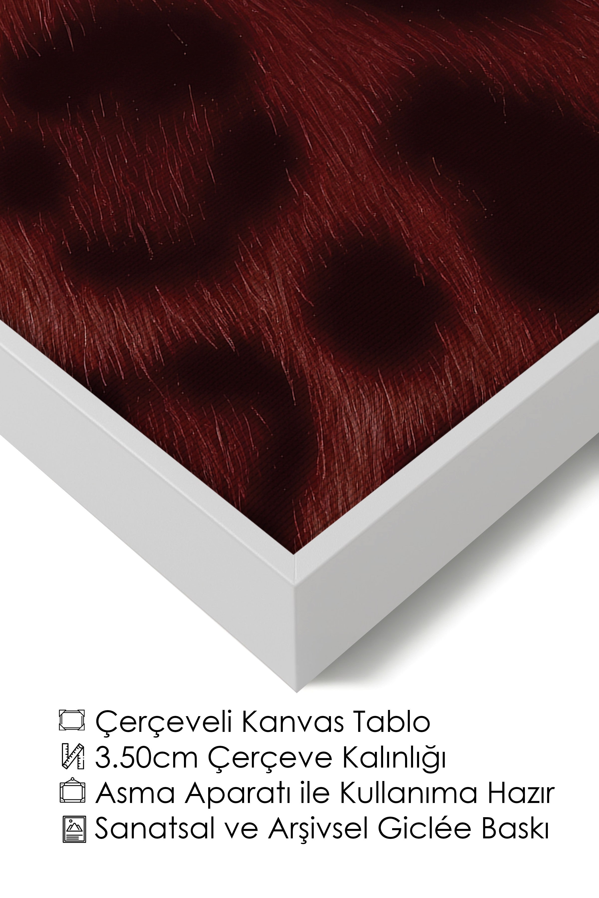 Duvar Tablosu, Lüks Beyaz Çerçeveli Kanvas Tablo, Ritüel Serisi, Leopar Tablo, NO:115237