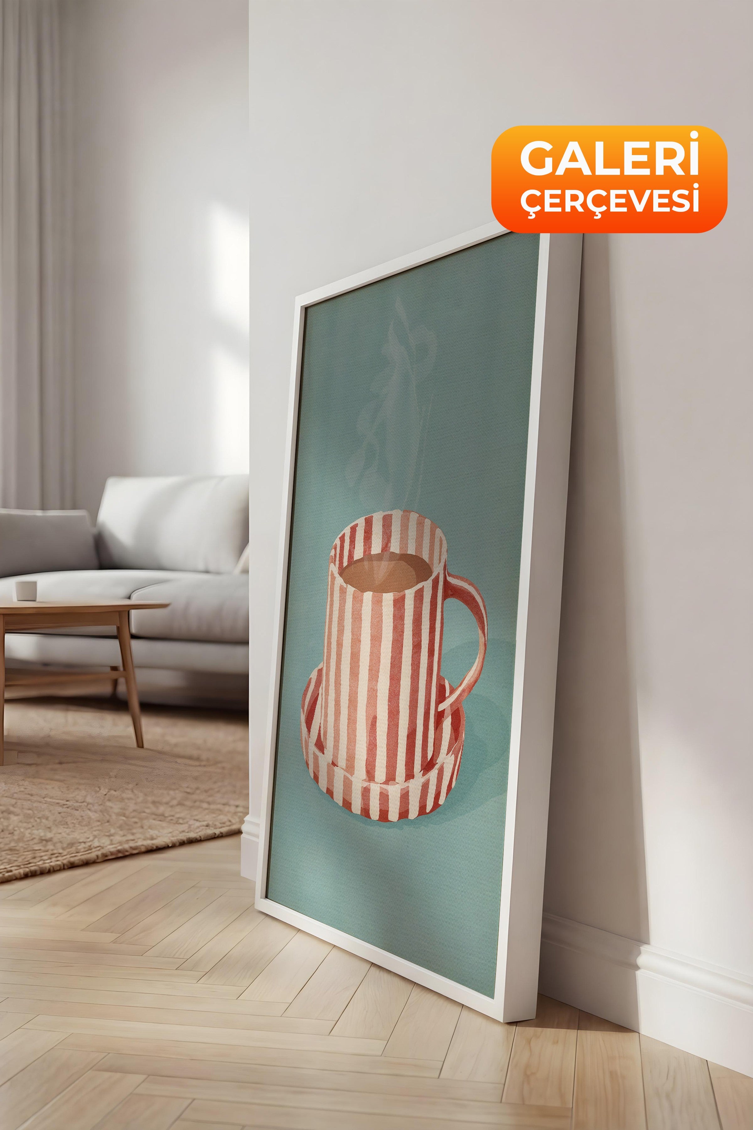 Duvar Tablosu, Lüks Beyaz Çerçeveli Kanvas Tablo, Ritüel Serisi, Maximalist Tablo, NO:115193