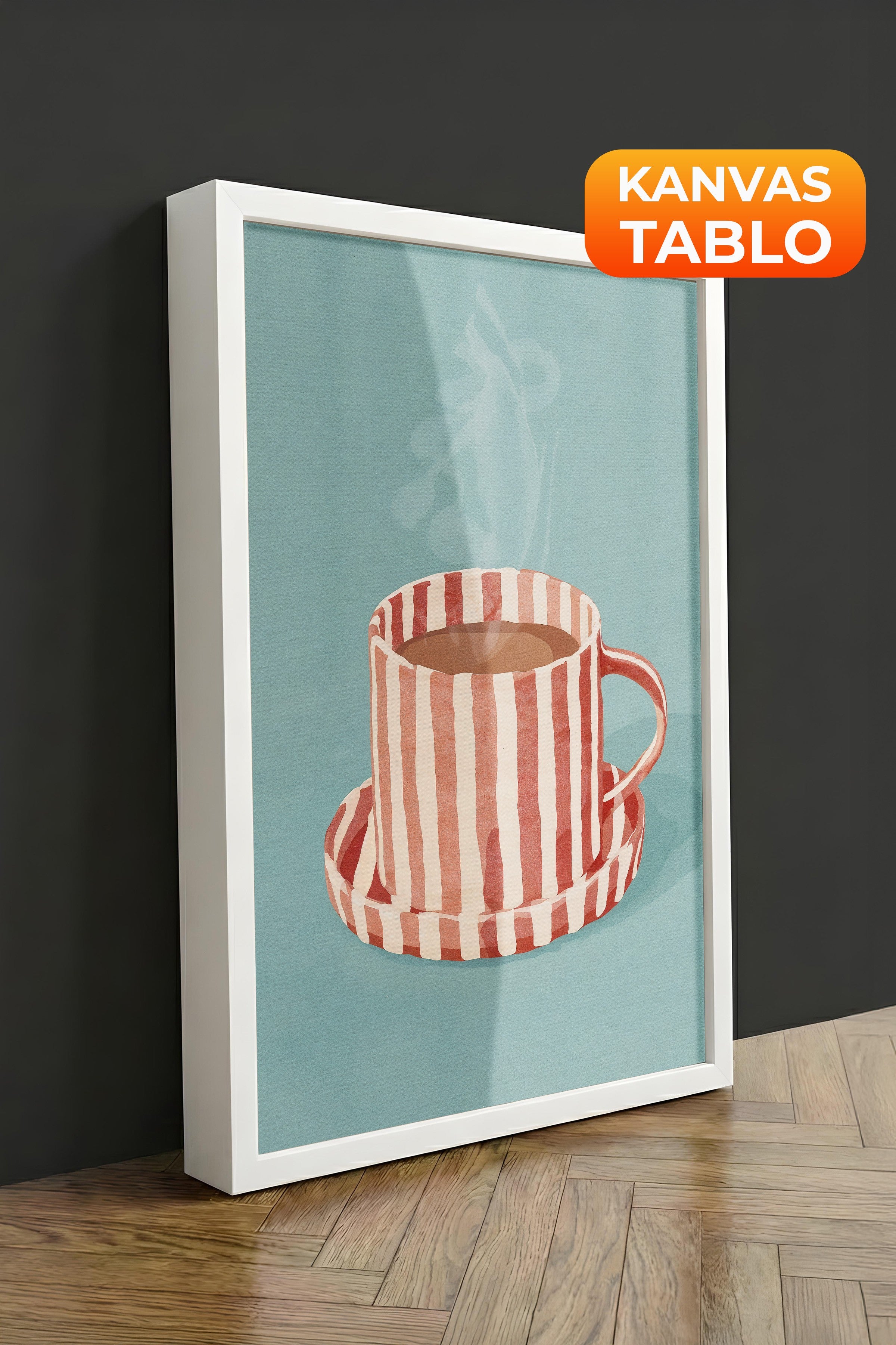 Duvar Tablosu, Lüks Beyaz Çerçeveli Kanvas Tablo, Ritüel Serisi, Maximalist Tablo, NO:115193