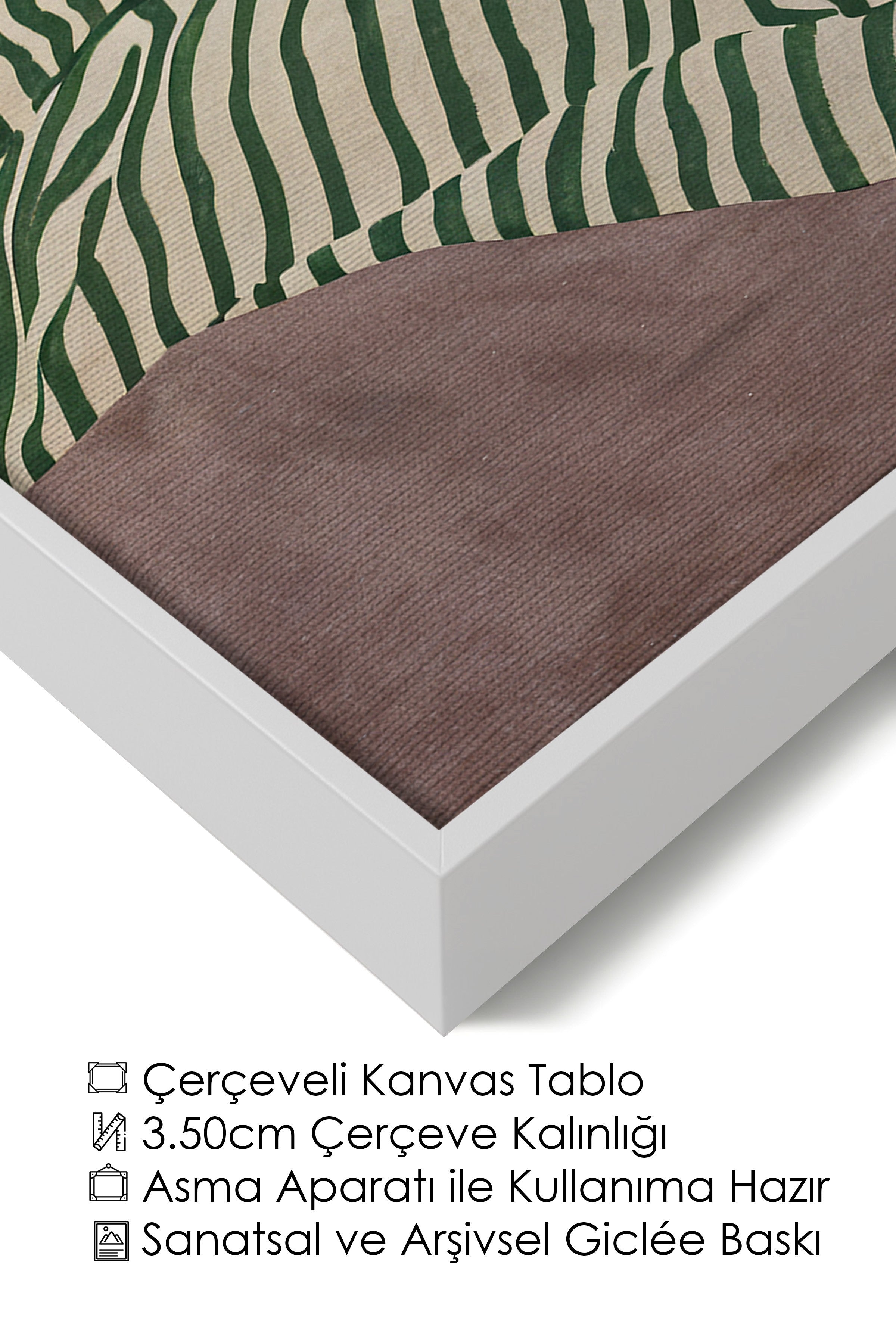 Duvar Tablosu, Lüks Beyaz Çerçeveli Kanvas Tablo, Ritüel Serisi, Maximalist Tablo, NO:115195