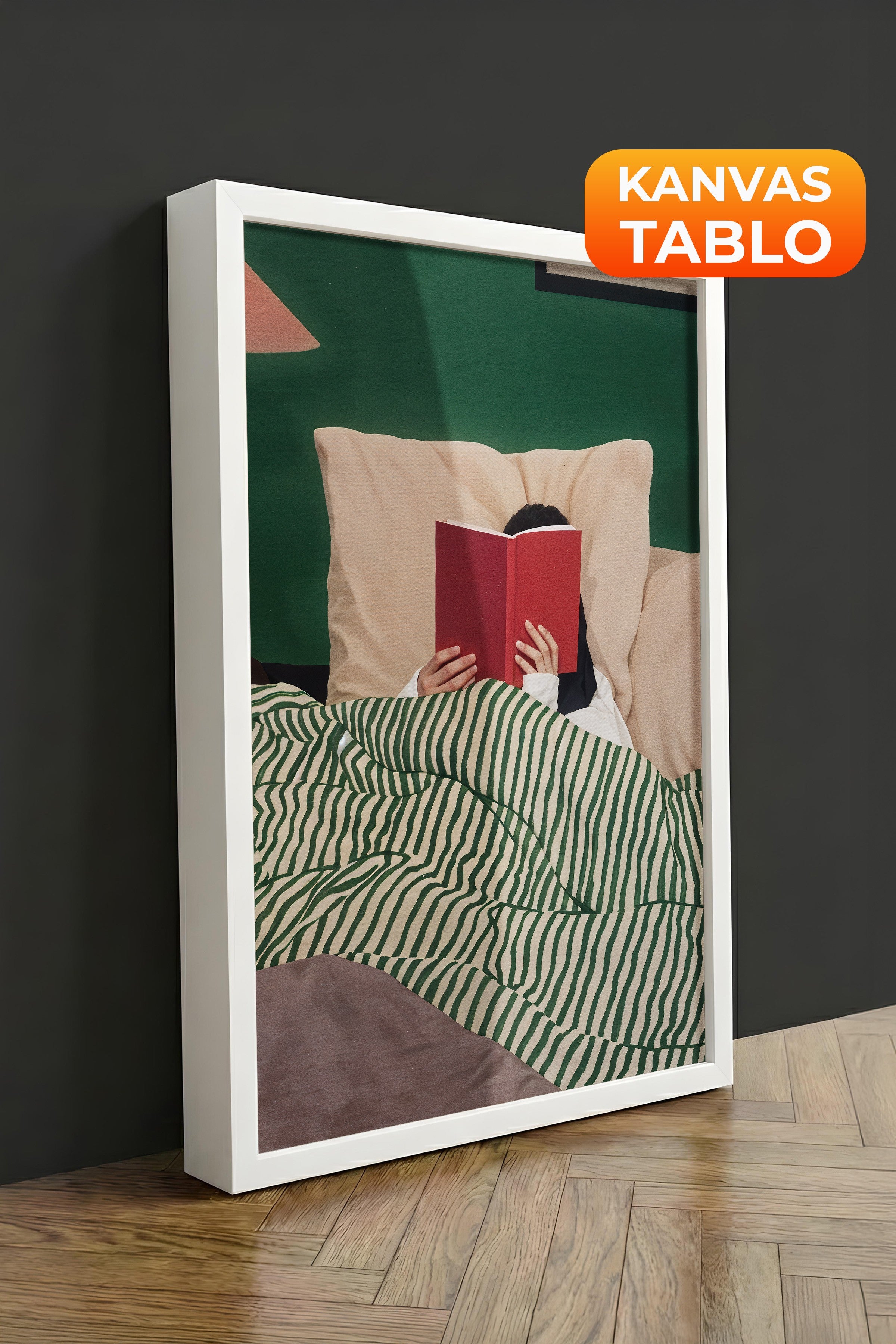 Duvar Tablosu, Lüks Beyaz Çerçeveli Kanvas Tablo, Ritüel Serisi, Maximalist Tablo, NO:115195