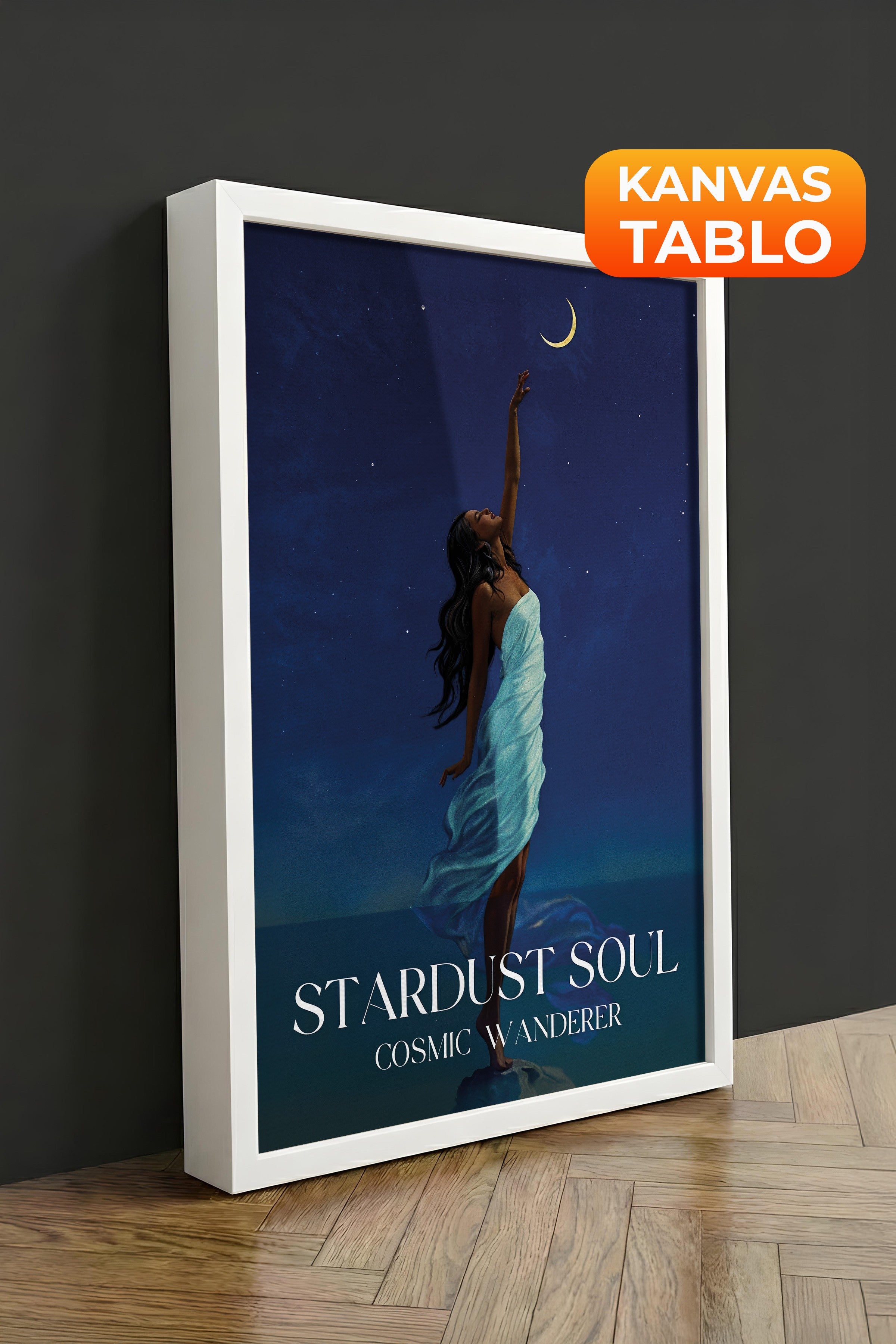 Duvar Tablosu, Lüks Beyaz Çerçeveli Kanvas Tablo, Ritüel Serisi, NO:115215