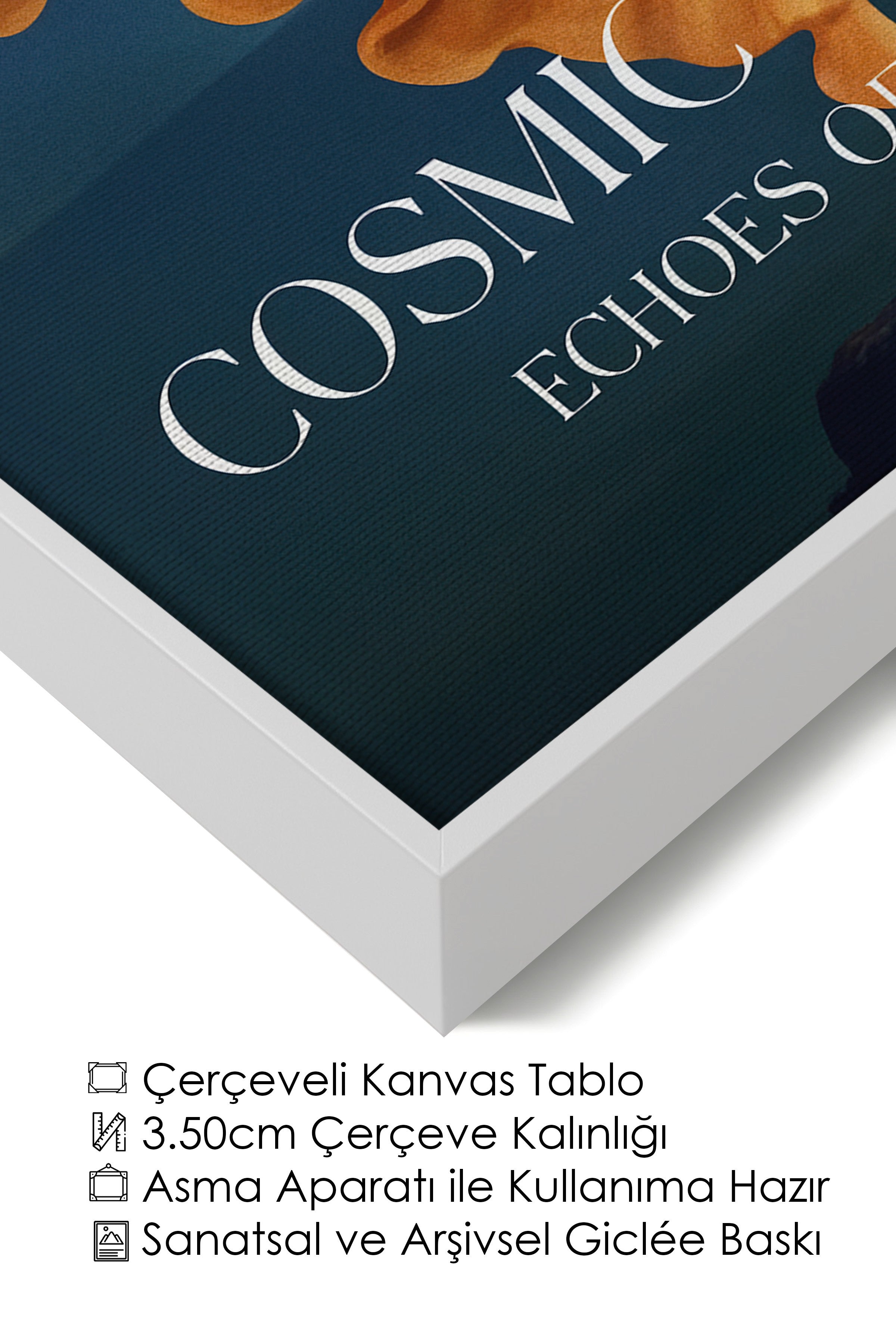 Duvar Tablosu, Lüks Beyaz Çerçeveli Kanvas Tablo, Ritüel Serisi, NO:115229