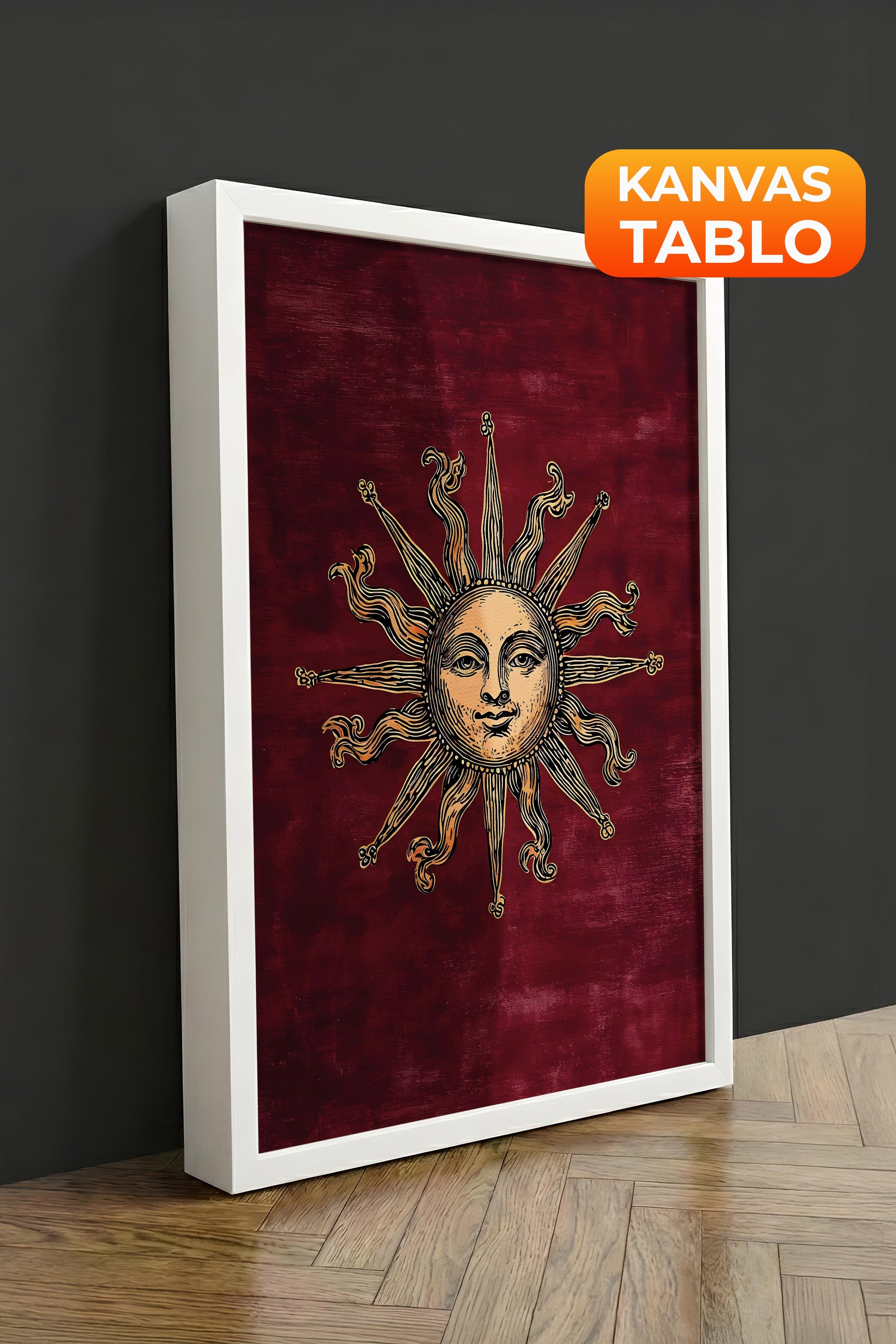 Duvar Tablosu, Lüks Beyaz Çerçeveli Kanvas Tablo, Ritüel Serisi, NO:115256