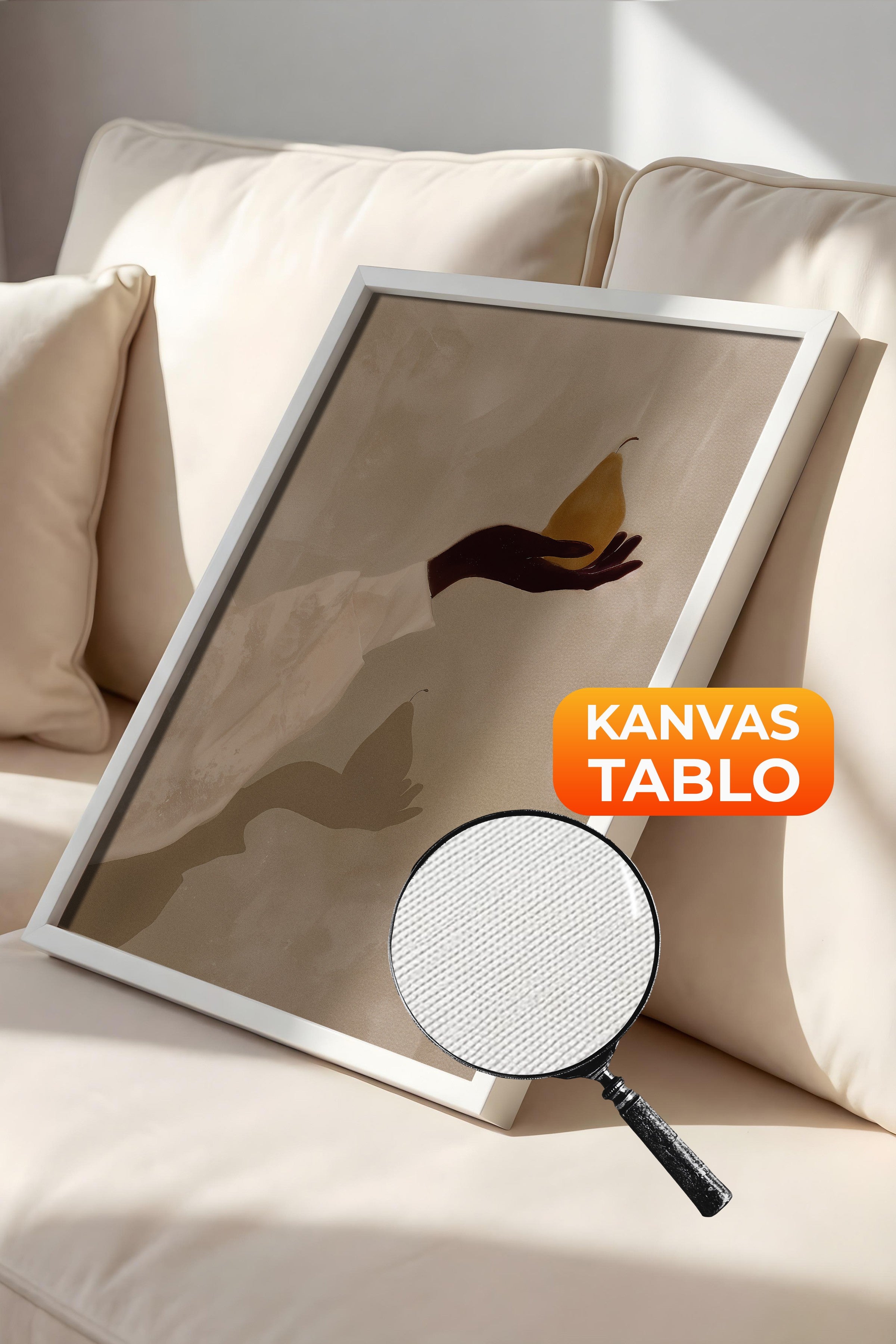 Duvar Tablosu, Lüks Beyaz Çerçeveli Kanvas Tablo, Ritüel Serisi, Vintage Tablo, NO:115187