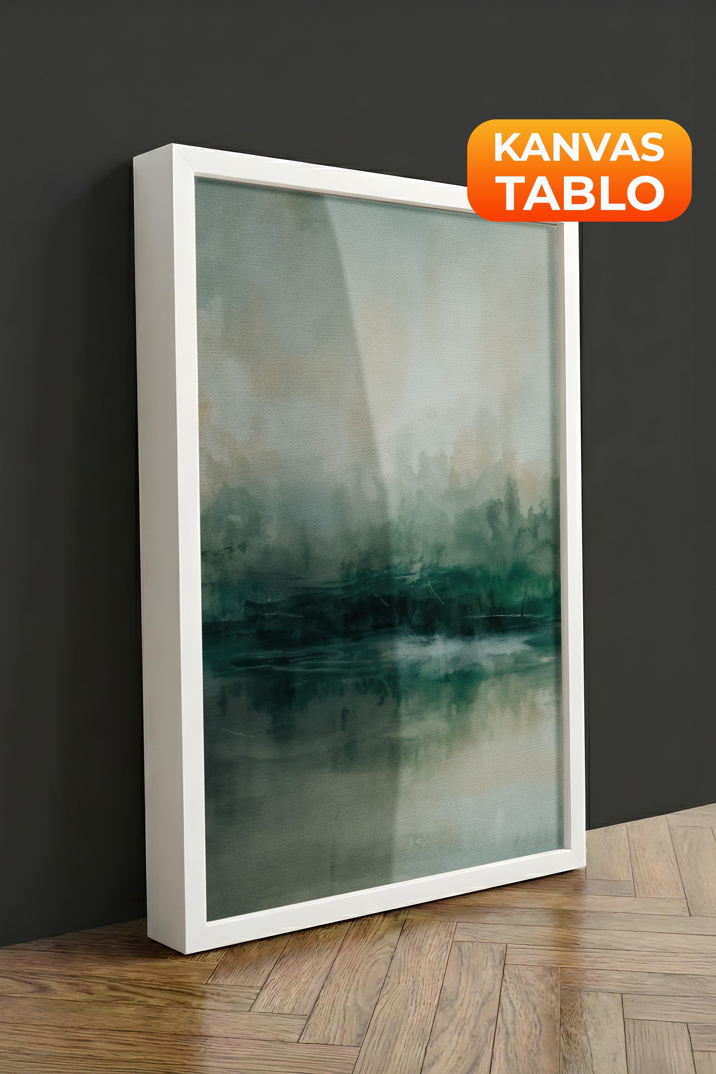 Duvar Tablosu, Lüks Beyaz Çerçeveli Kanvas Tablo, Ritüel Serisi, Yağlıboya Tablo, NO:115220