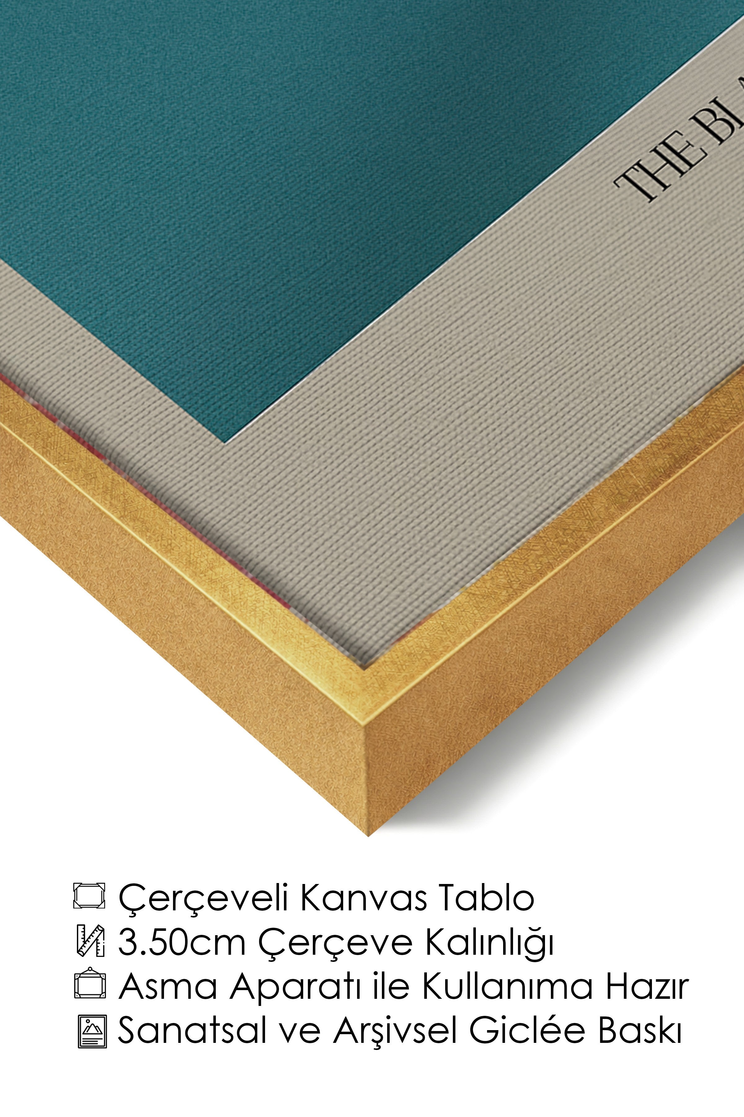 Duvar Tablosu, Lüks Gold Çerçeveli Kanvas Tablo, Ritüel Serisi, Kuş Tablo, NO:115211