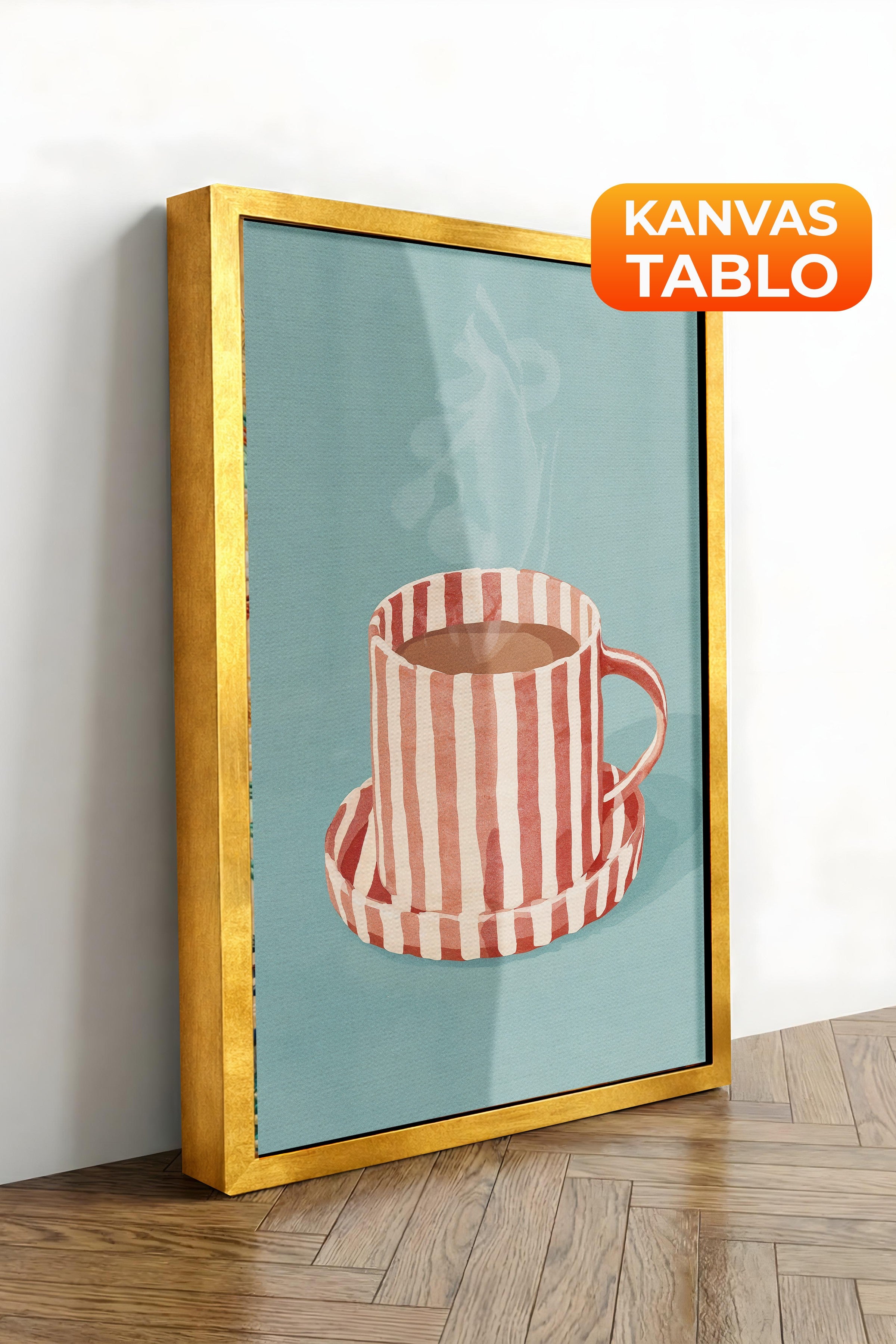 Duvar Tablosu, Lüks Gold Çerçeveli Kanvas Tablo, Ritüel Serisi, Maximalist Tablo, NO:115193