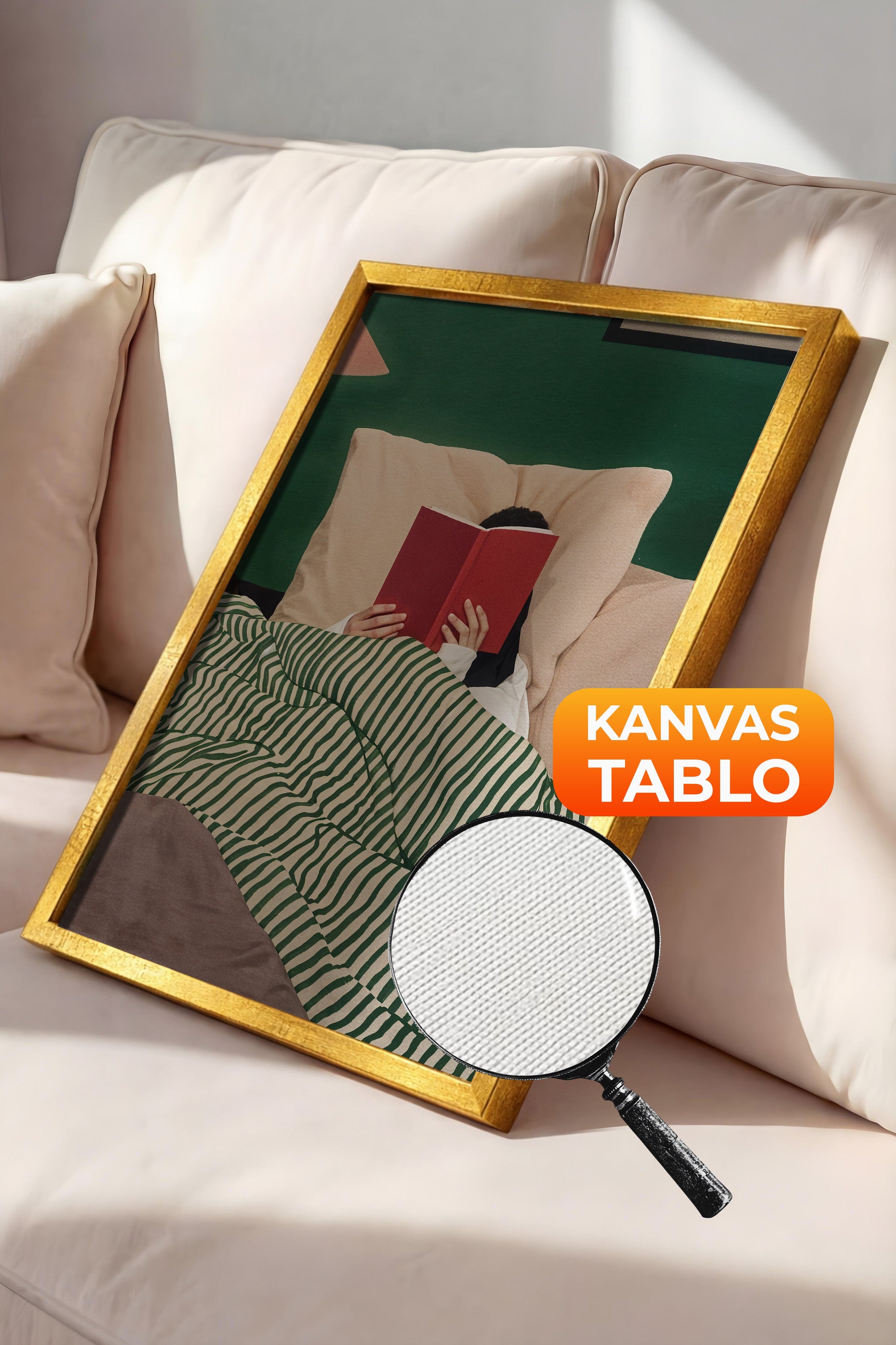 Duvar Tablosu, Lüks Gold Çerçeveli Kanvas Tablo, Ritüel Serisi, Maximalist Tablo, NO:115195