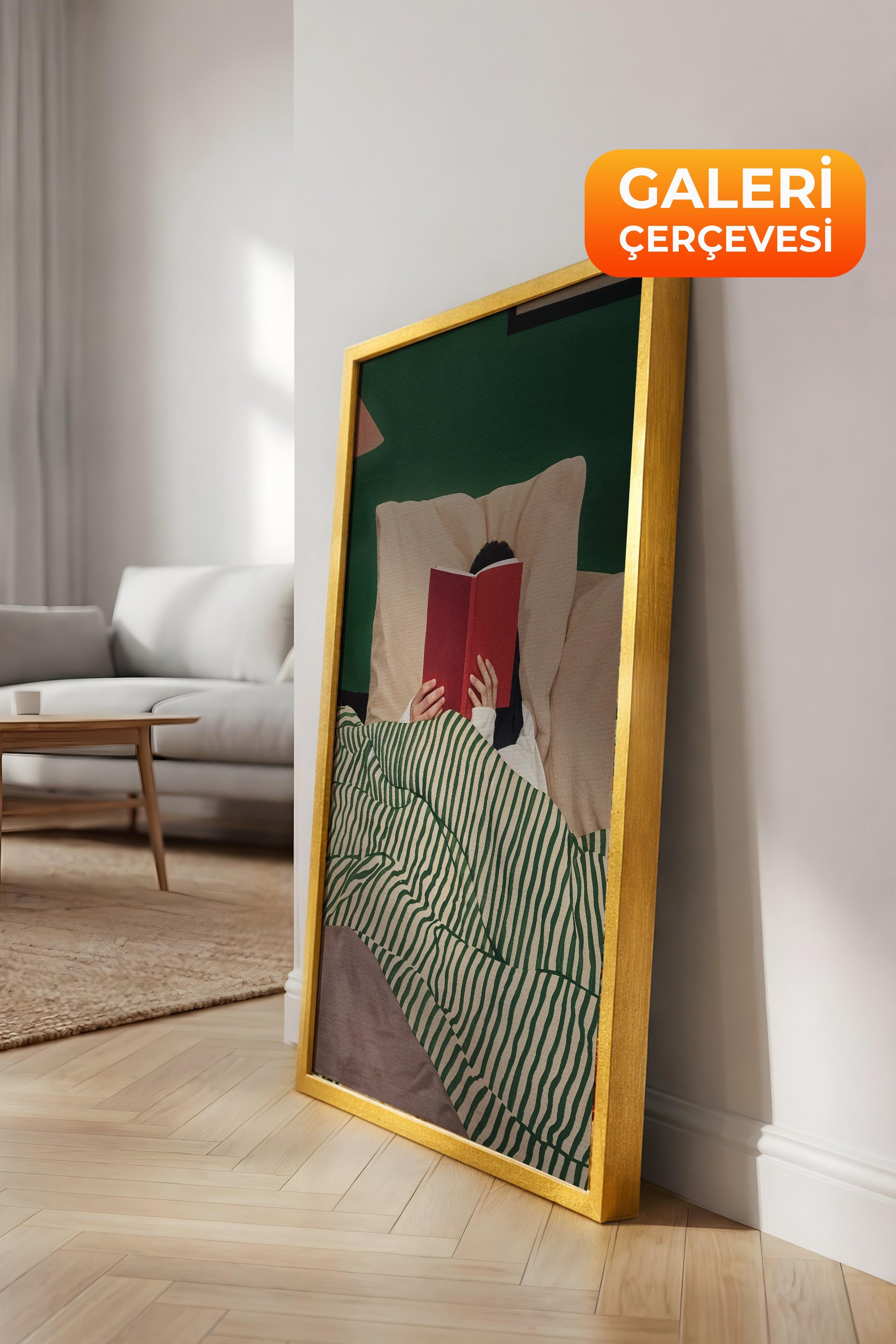 Duvar Tablosu, Lüks Gold Çerçeveli Kanvas Tablo, Ritüel Serisi, Maximalist Tablo, NO:115195