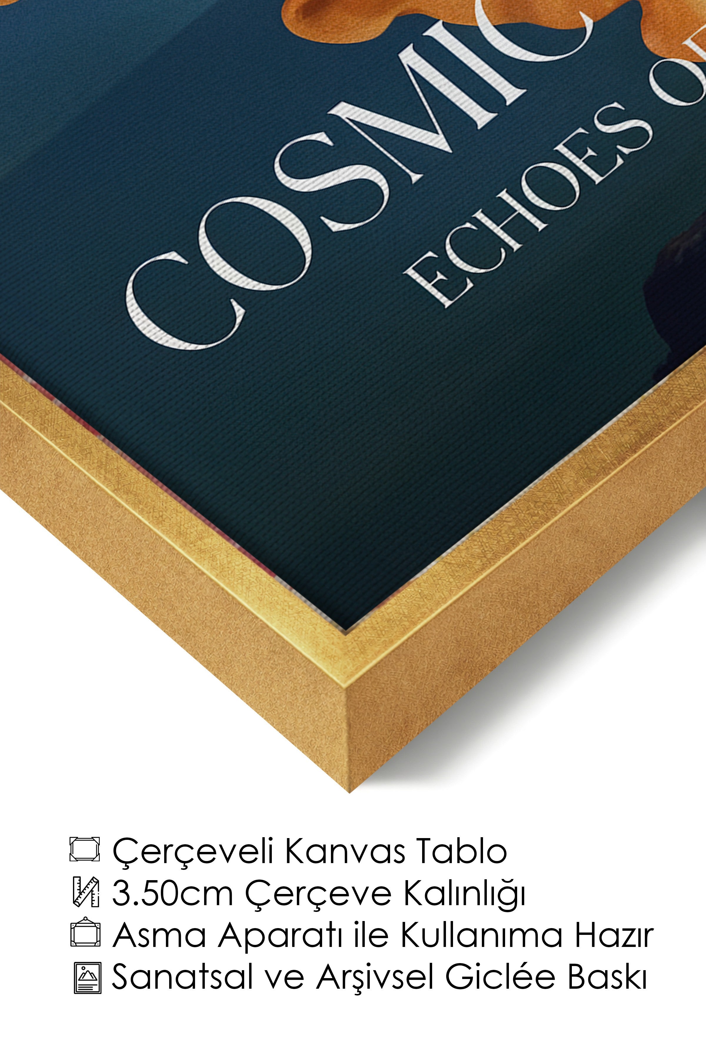 Duvar Tablosu, Lüks Gold Çerçeveli Kanvas Tablo, Ritüel Serisi, NO:115229