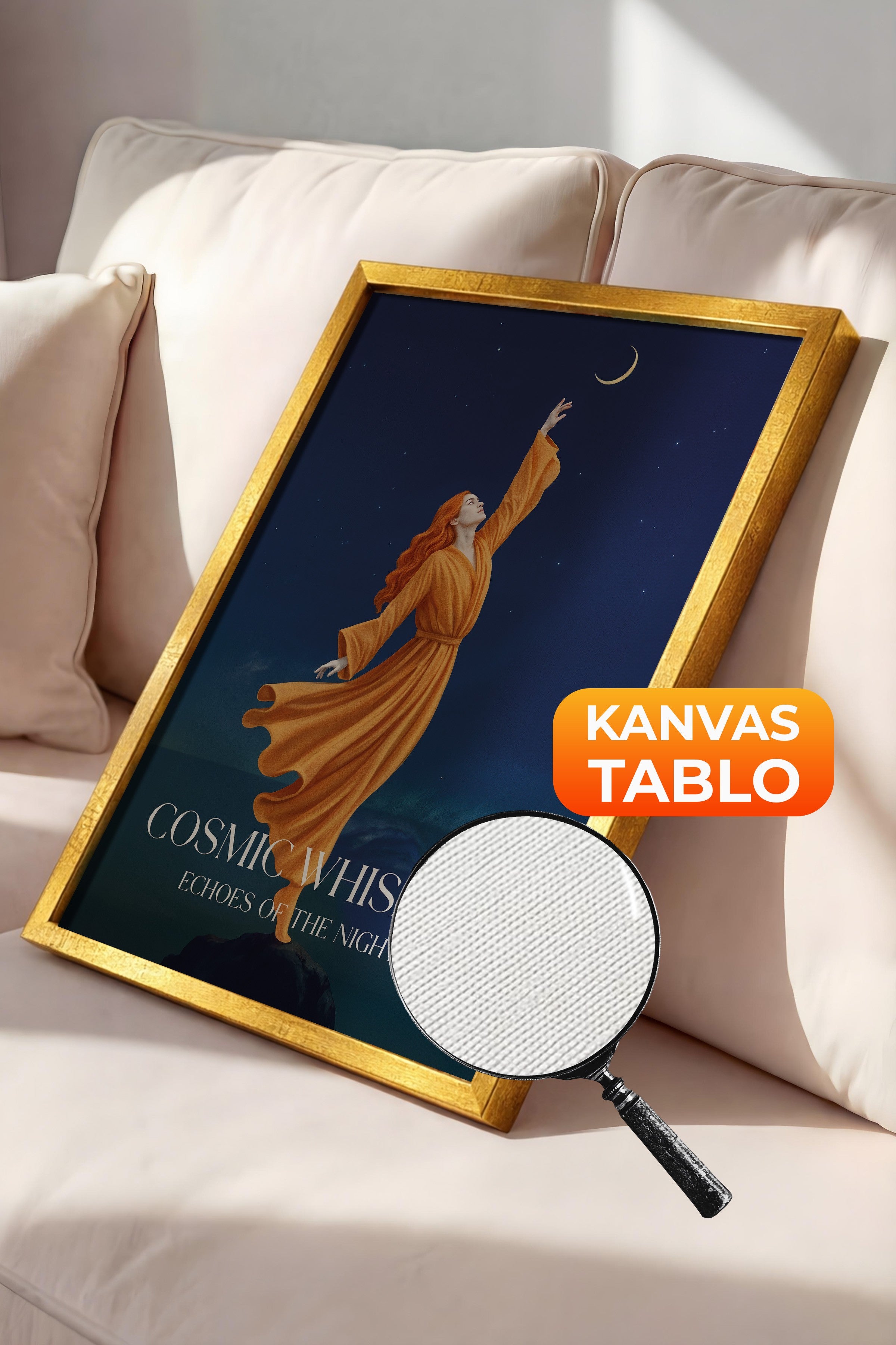 Duvar Tablosu, Lüks Gold Çerçeveli Kanvas Tablo, Ritüel Serisi, NO:115229
