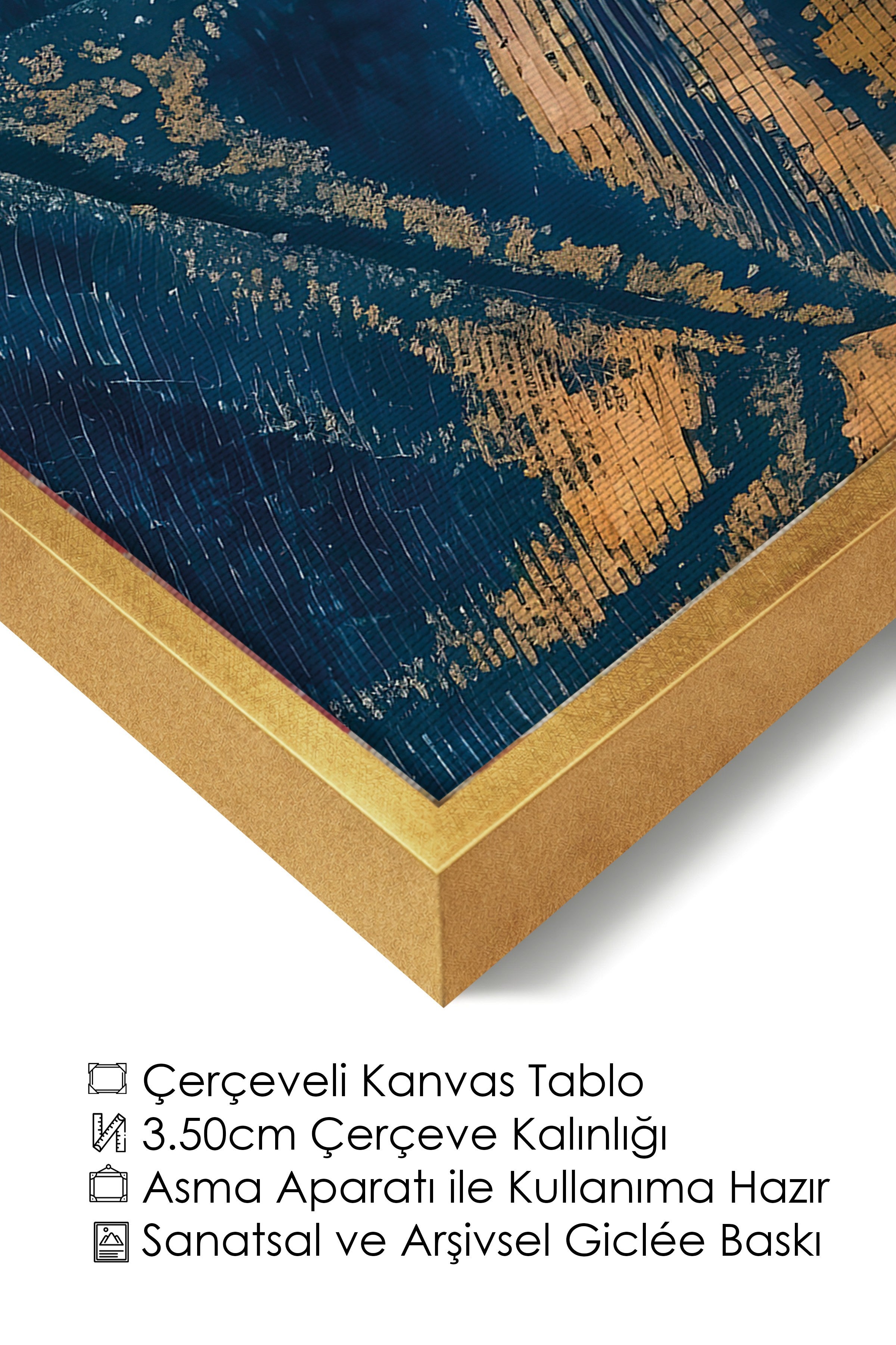 Duvar Tablosu, Lüks Gold Çerçeveli Kanvas Tablo, Ritüel Serisi, NO:115255