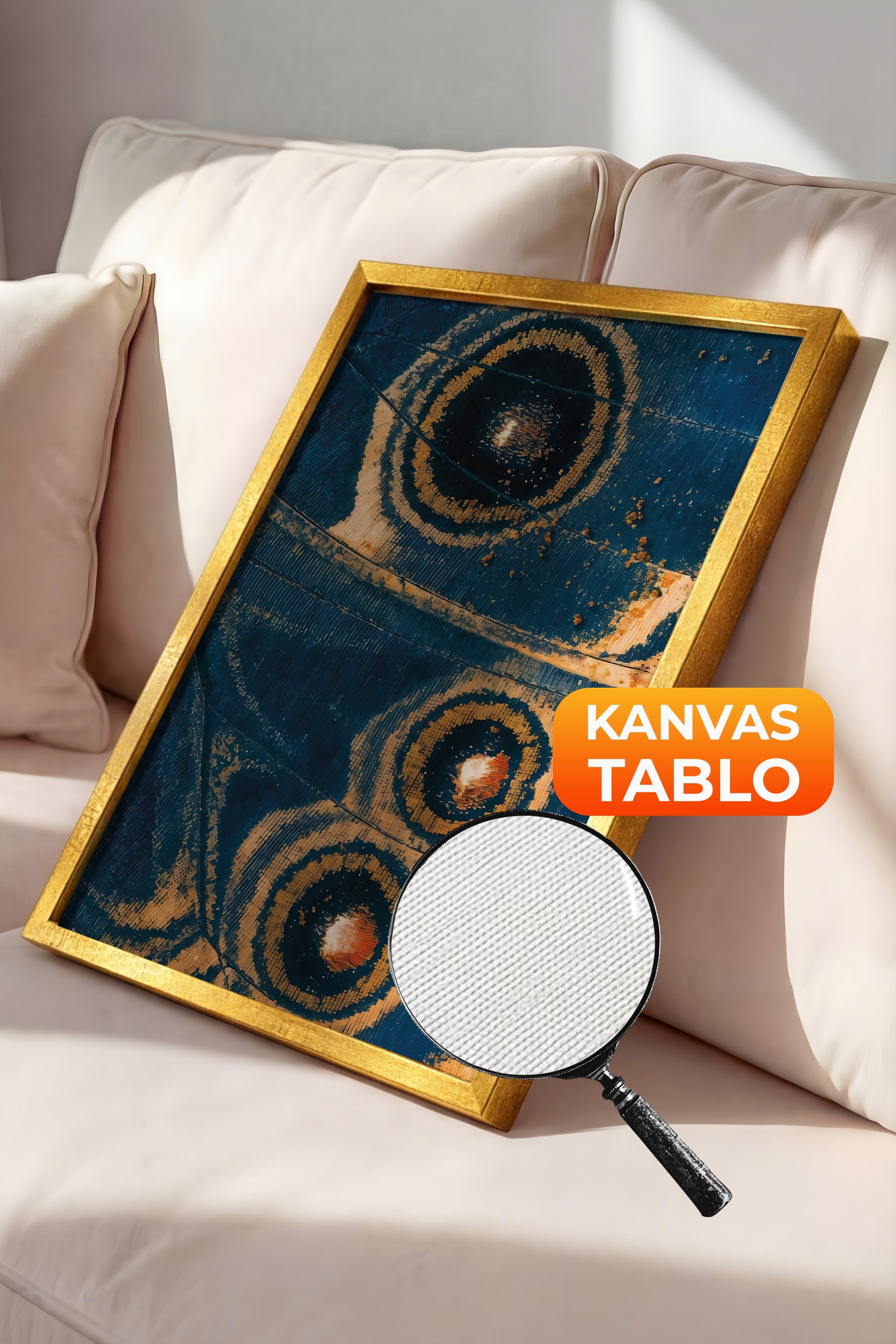 Duvar Tablosu, Lüks Gold Çerçeveli Kanvas Tablo, Ritüel Serisi, NO:115255