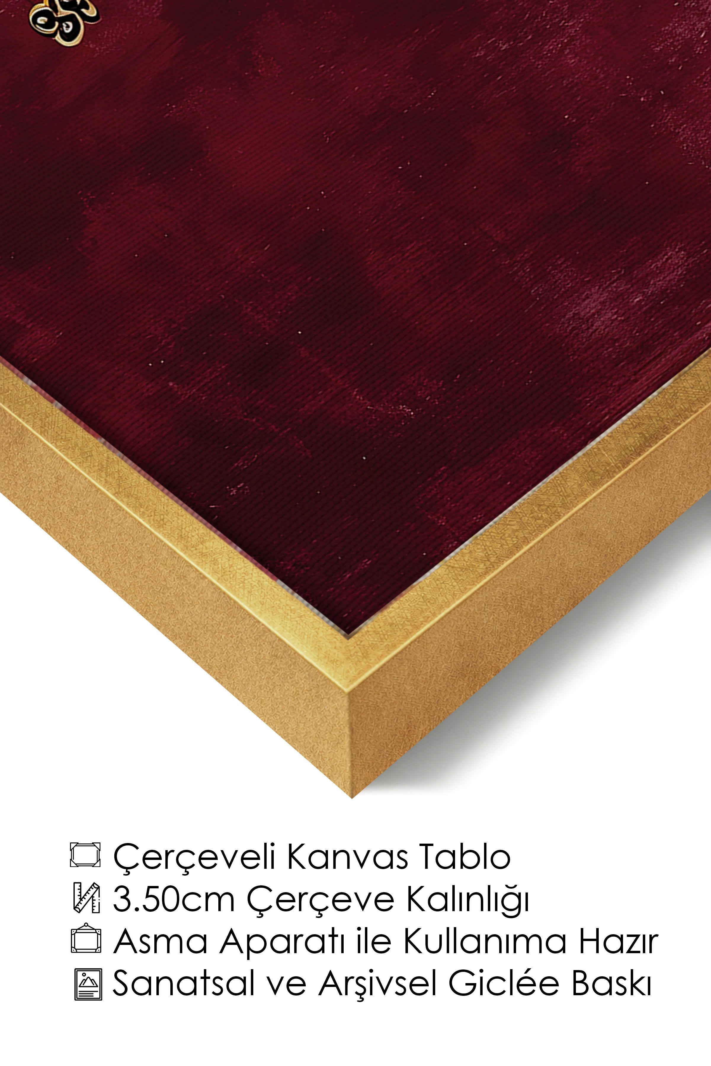 Duvar Tablosu, Lüks Gold Çerçeveli Kanvas Tablo, Ritüel Serisi, NO:115256