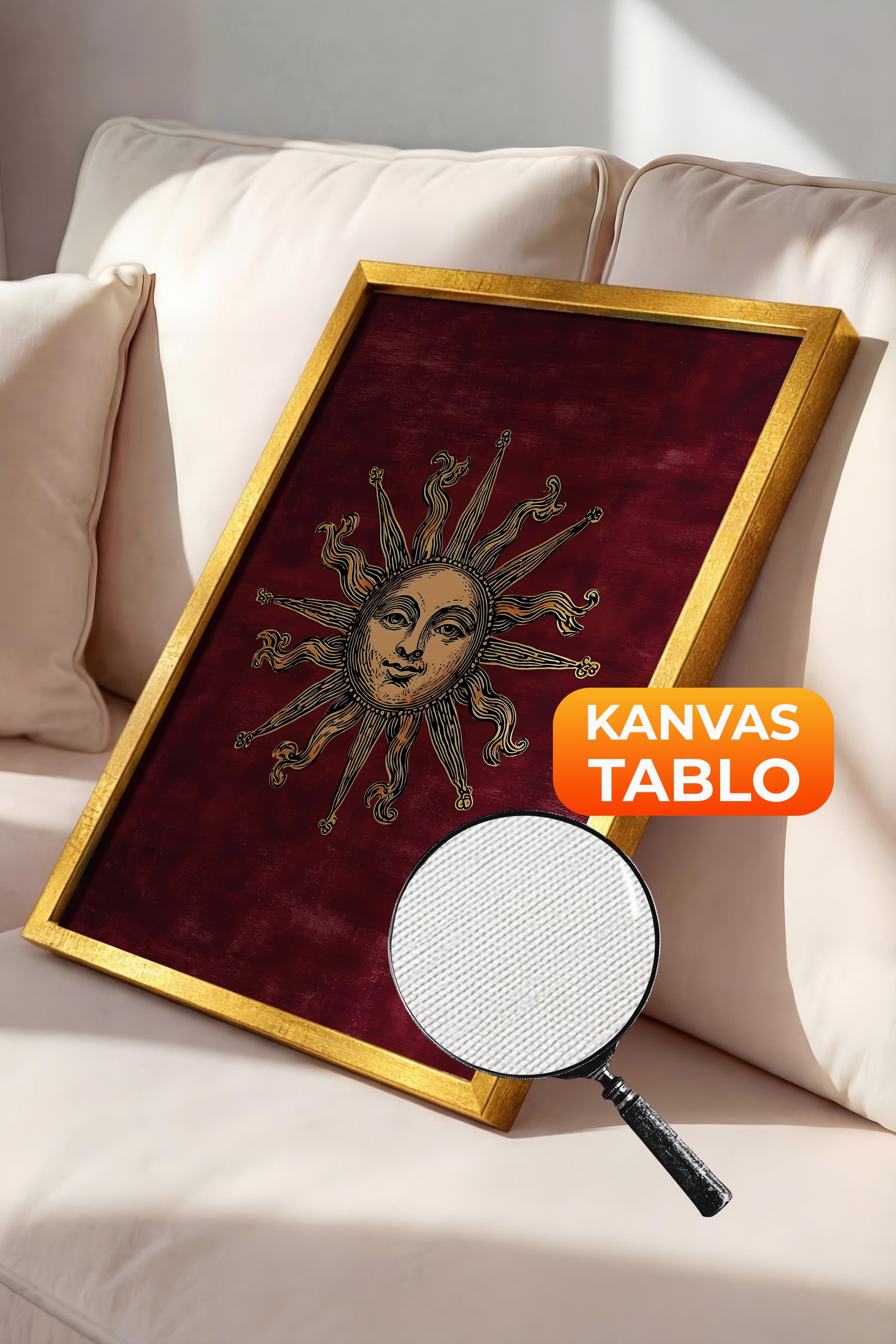 Duvar Tablosu, Lüks Gold Çerçeveli Kanvas Tablo, Ritüel Serisi, NO:115256