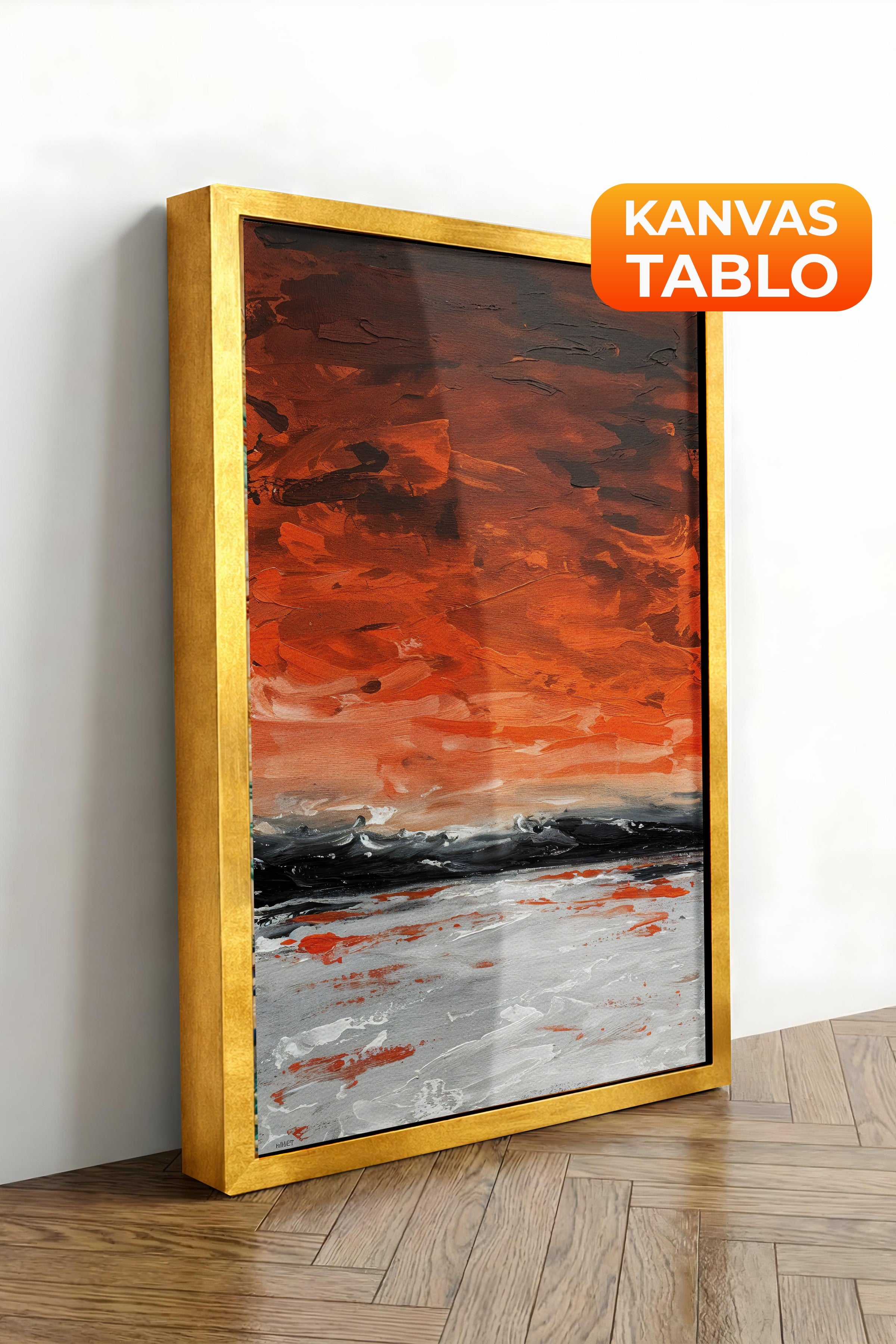 Duvar Tablosu, Lüks Gold Çerçeveli Kanvas Tablo, Ritüel Serisi, Yağlıboya Tablo, NO:115217