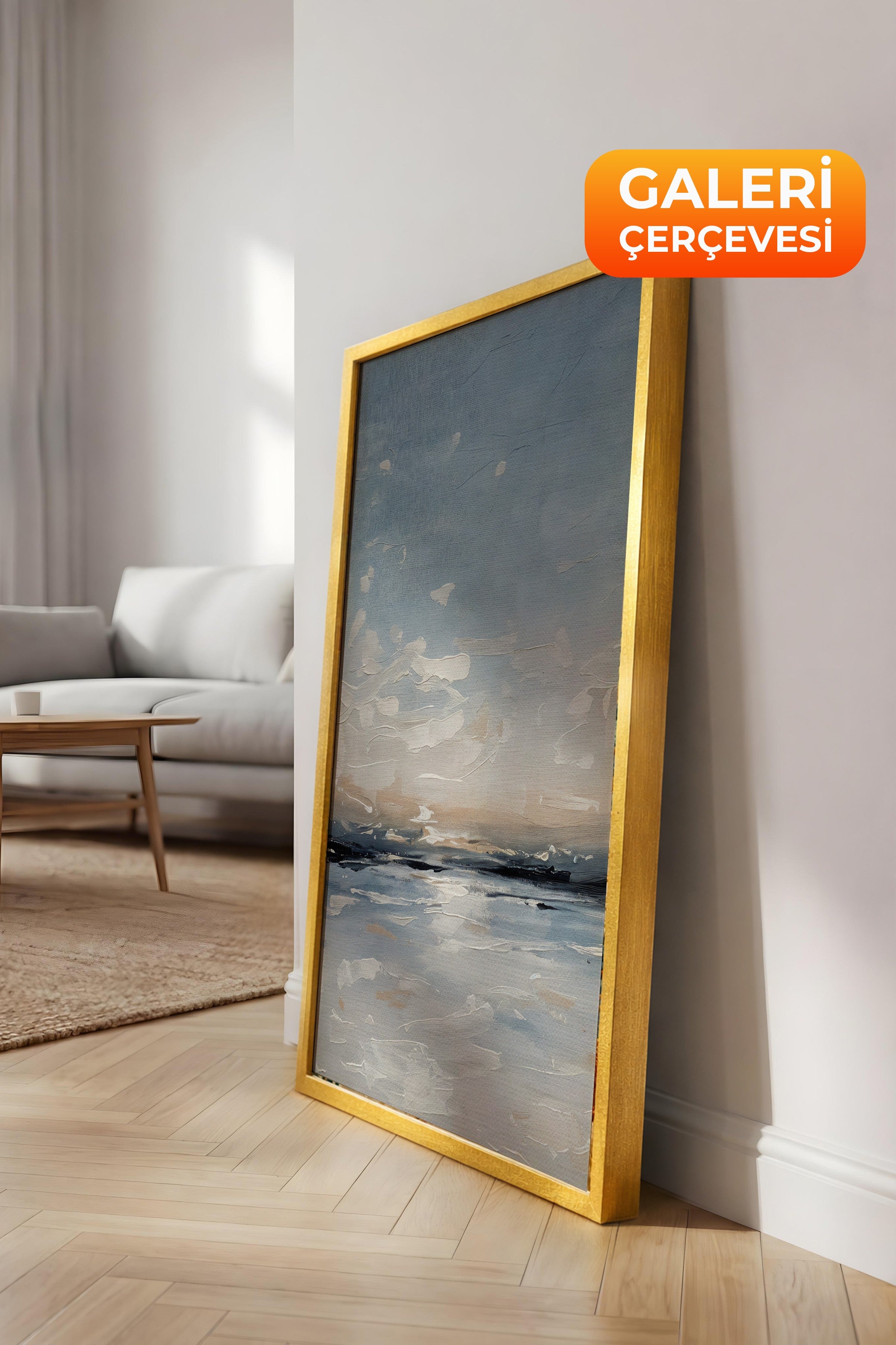 Duvar Tablosu, Lüks Gold Çerçeveli Kanvas Tablo, Ritüel Serisi, Yağlıboya Tablo, NO:115218