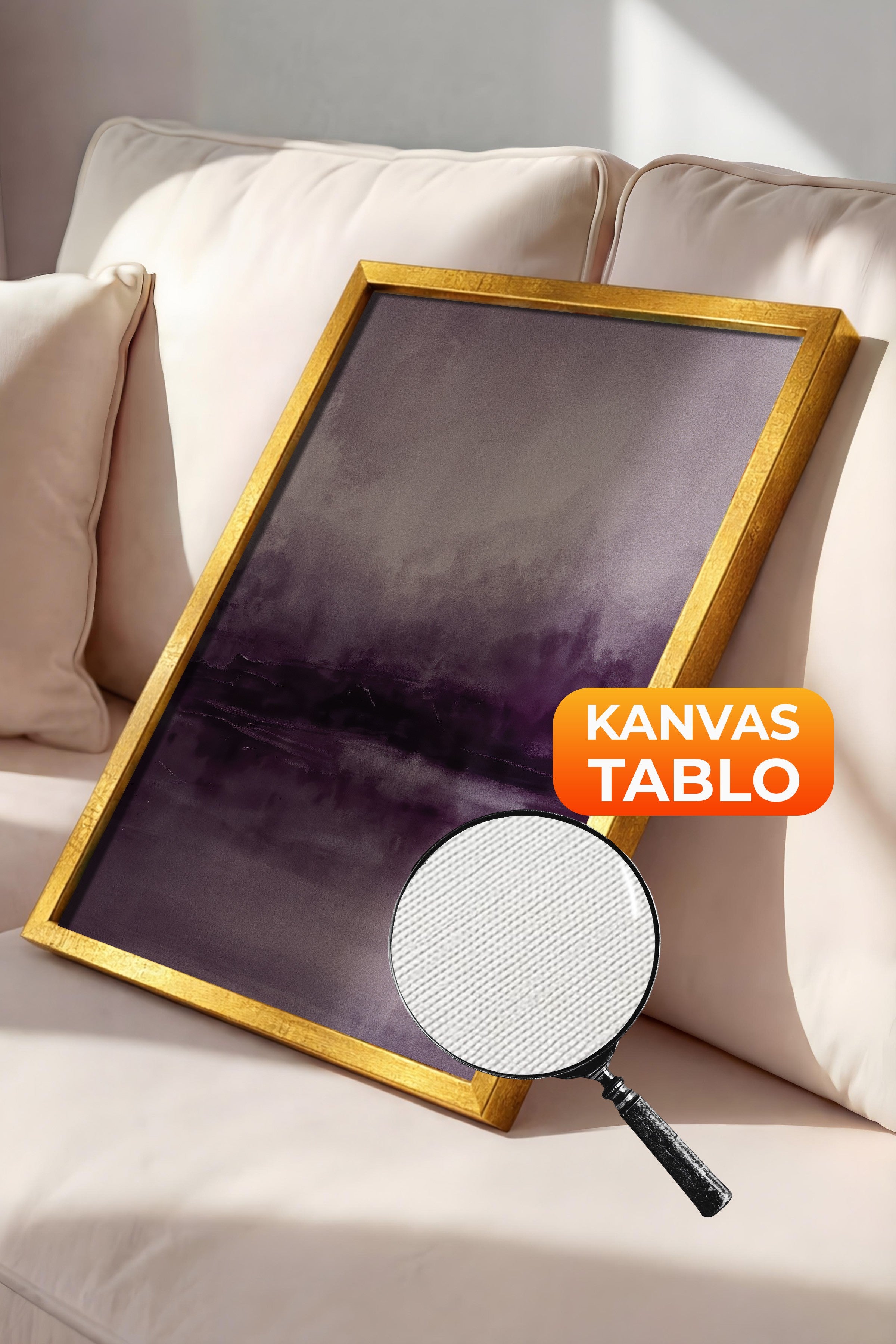 Duvar Tablosu, Lüks Gold Çerçeveli Kanvas Tablo, Ritüel Serisi, Yağlıboya Tablo, NO:115219