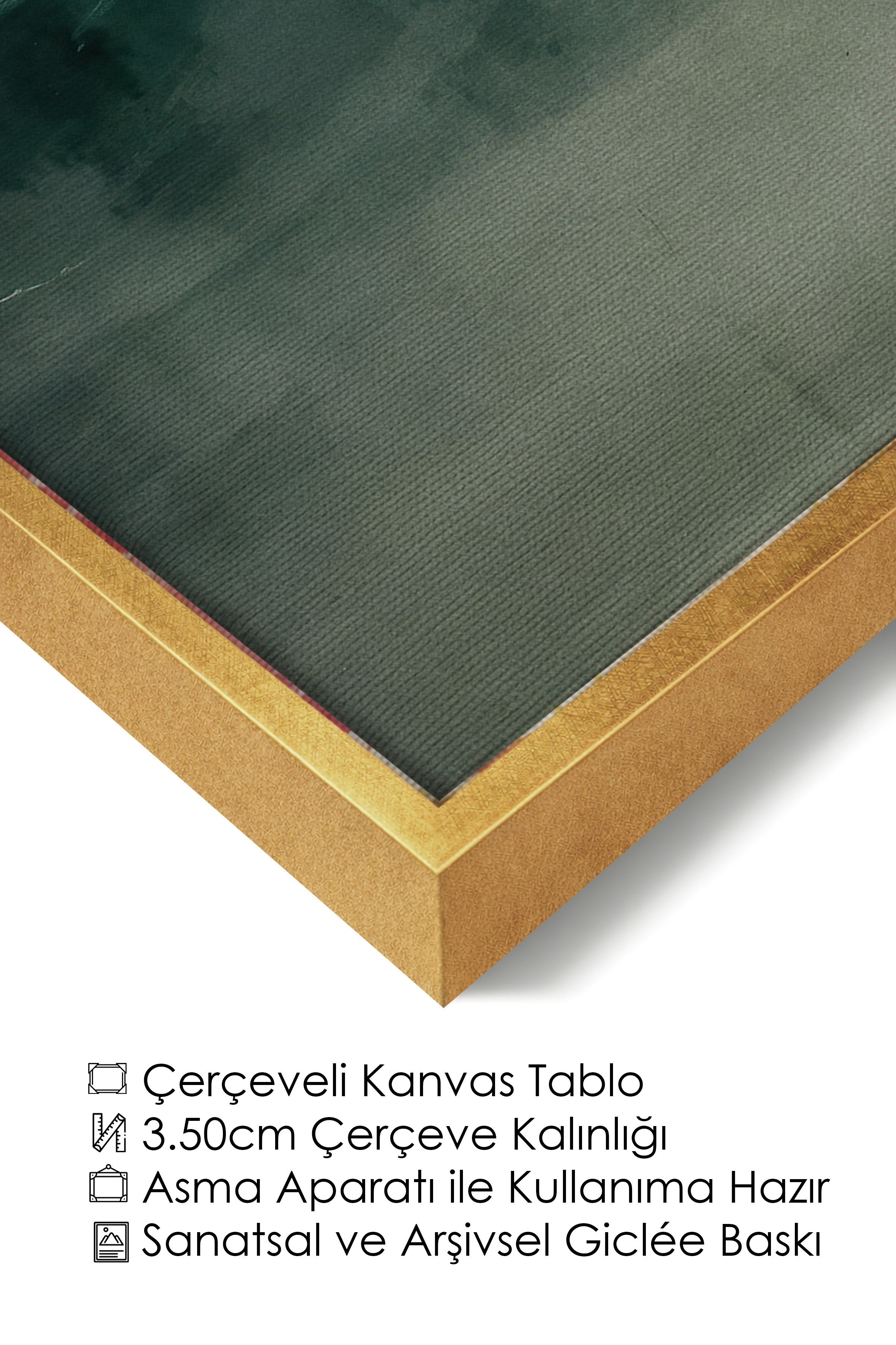 Duvar Tablosu, Lüks Gold Çerçeveli Kanvas Tablo, Ritüel Serisi, Yağlıboya Tablo, NO:115220