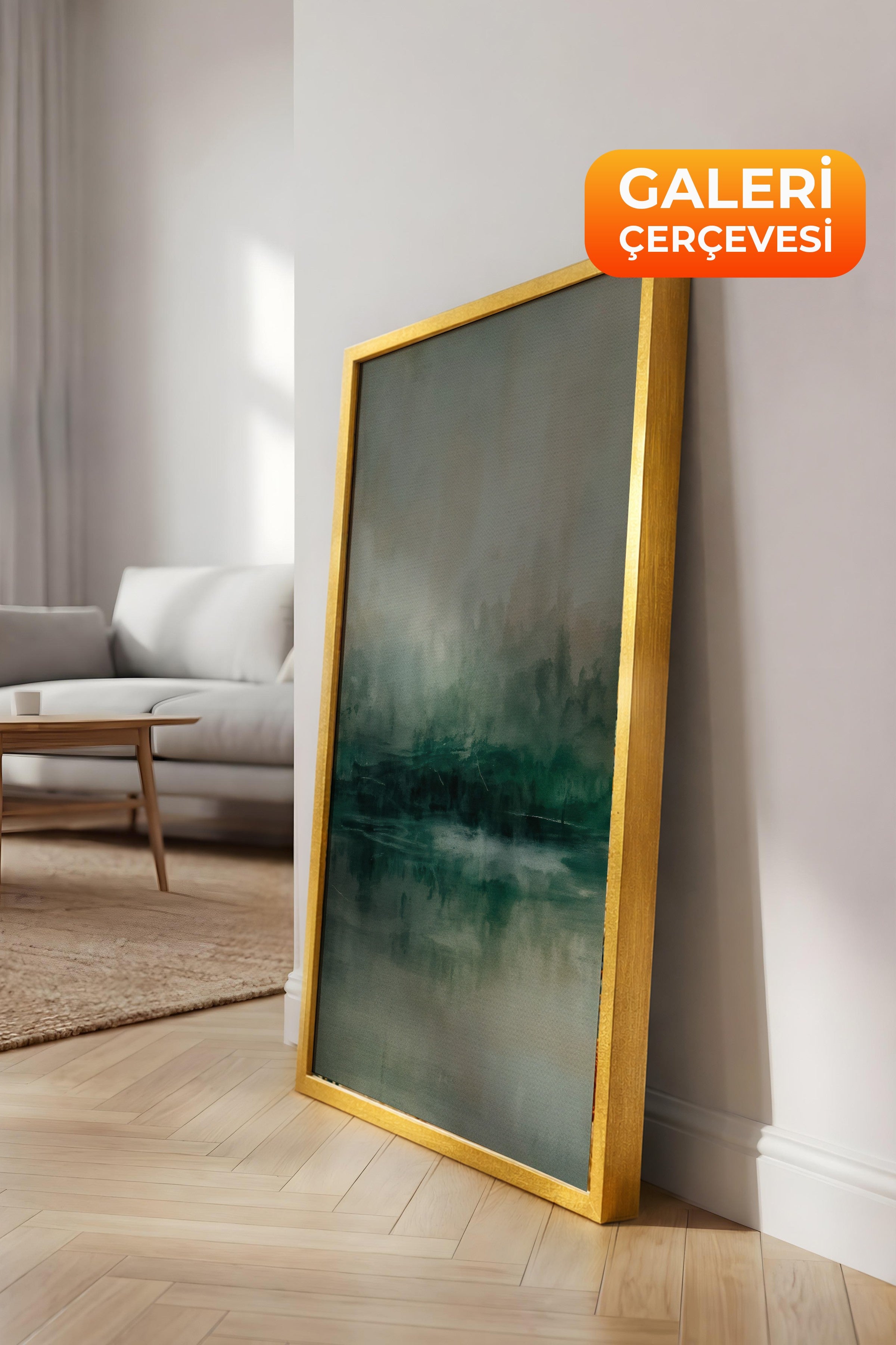 Duvar Tablosu, Lüks Gold Çerçeveli Kanvas Tablo, Ritüel Serisi, Yağlıboya Tablo, NO:115220