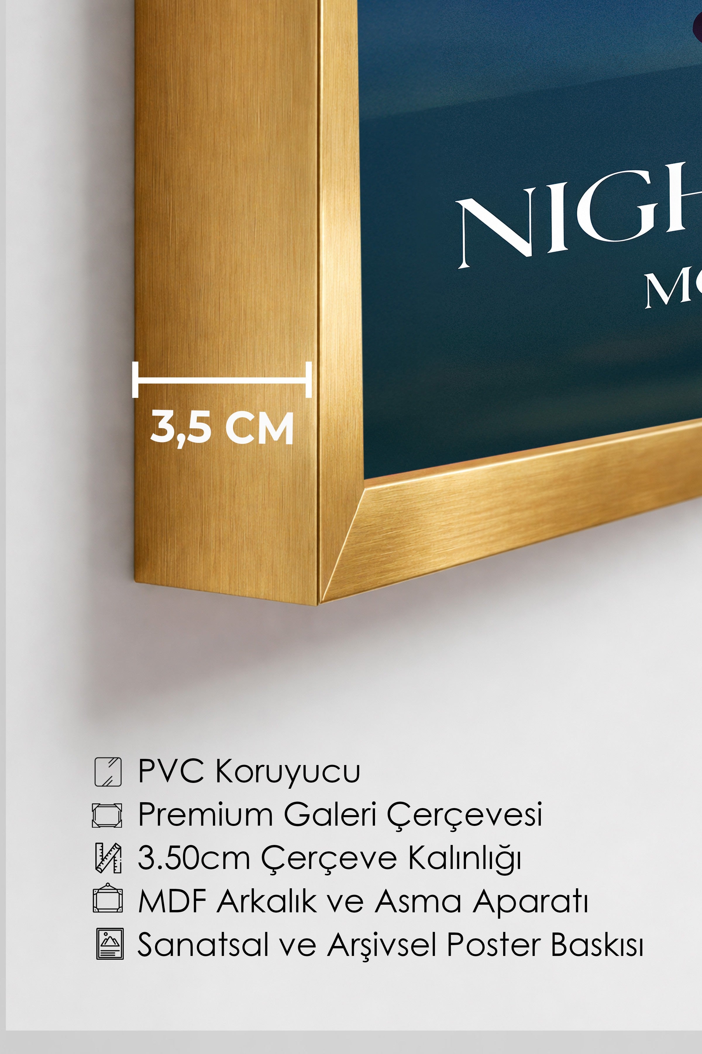 Duvar Tablosu, Lüks Gold Çerçeveli Tablo ve Poster, Ritüel Serisi, Maximalist Tablo, NO:115201