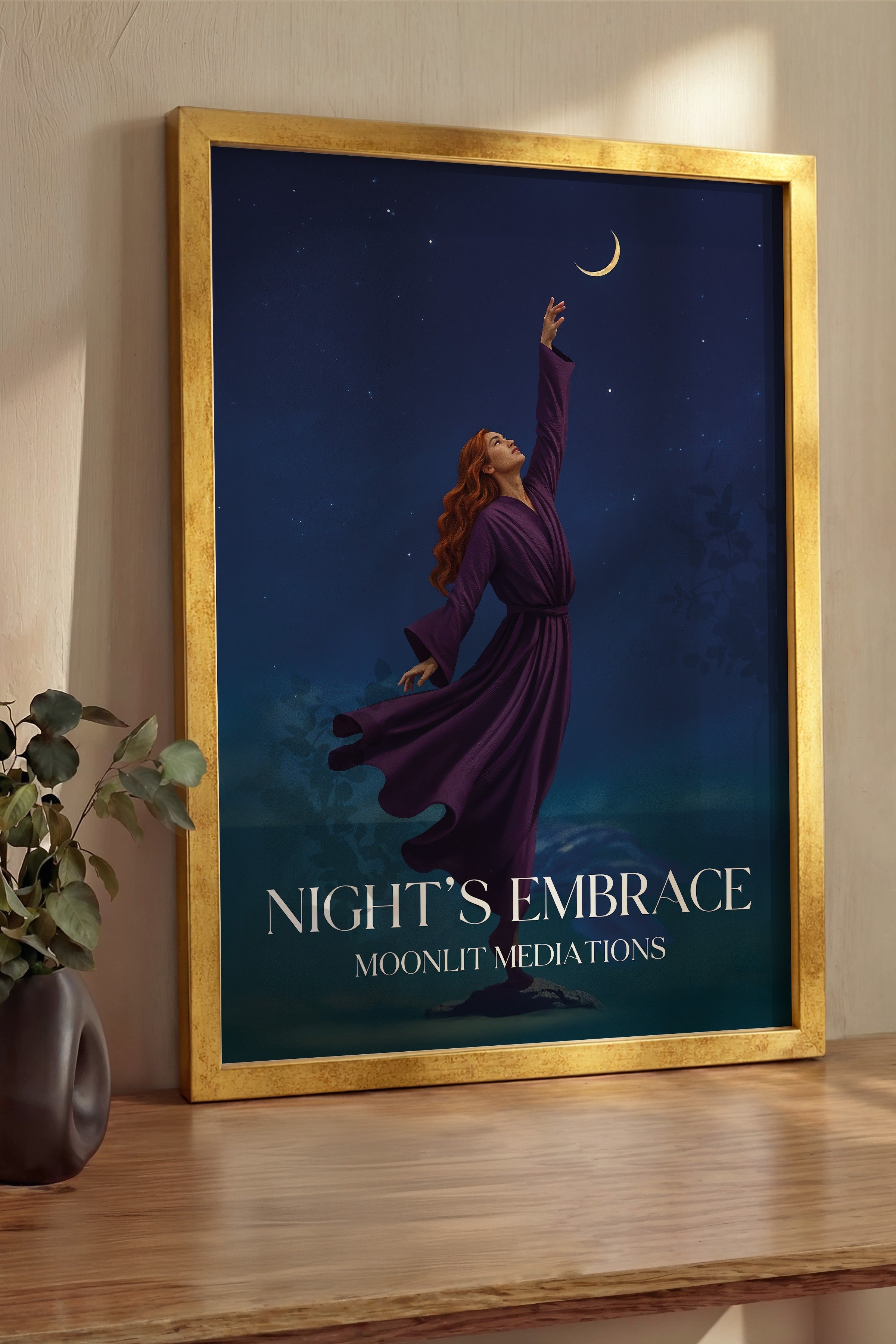 Duvar Tablosu, Lüks Gold Çerçeveli Tablo ve Poster, Ritüel Serisi, Maximalist Tablo, NO:115201
