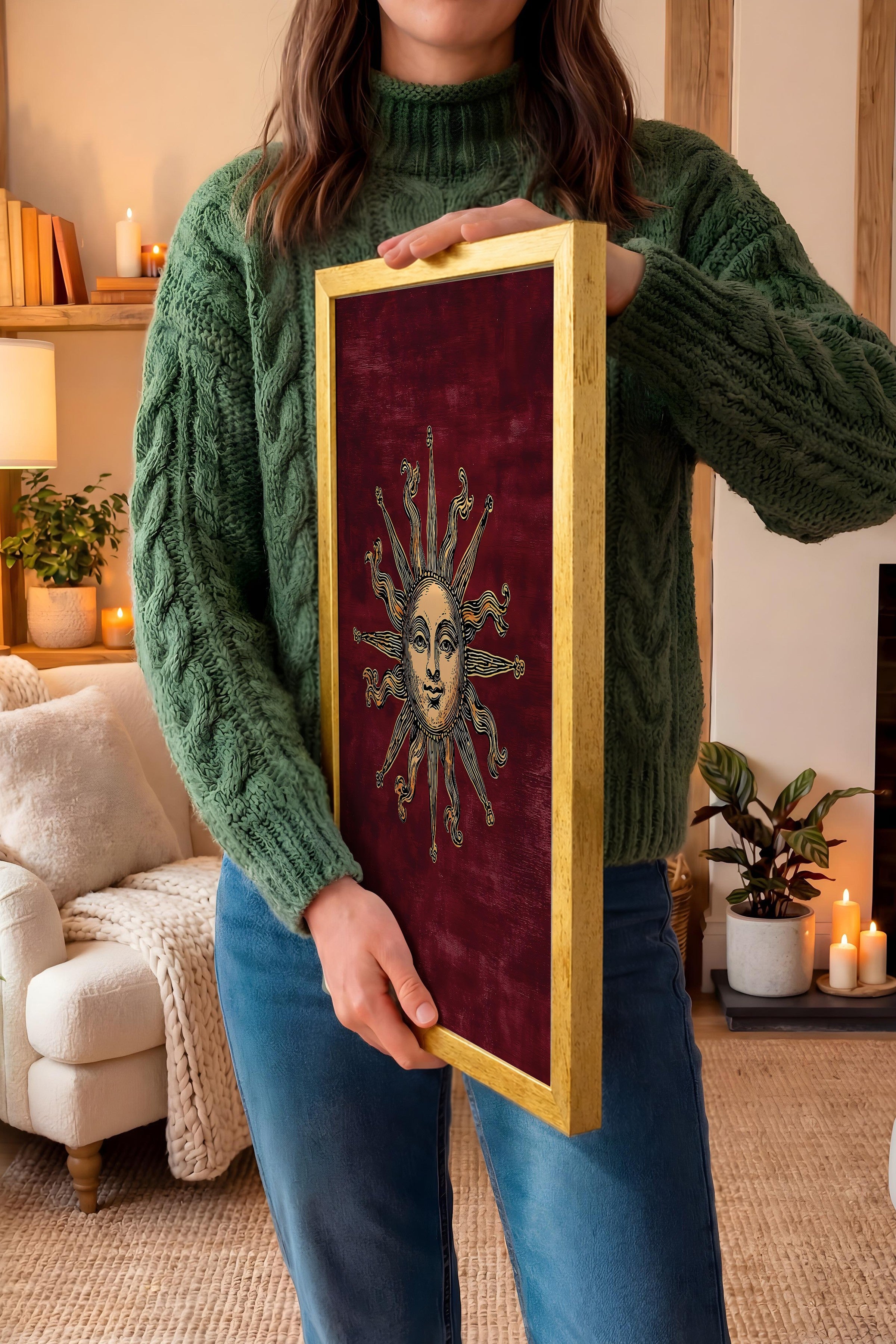 Duvar Tablosu, Lüks Gold Çerçeveli Tablo ve Poster, Ritüel Serisi, NO:115256