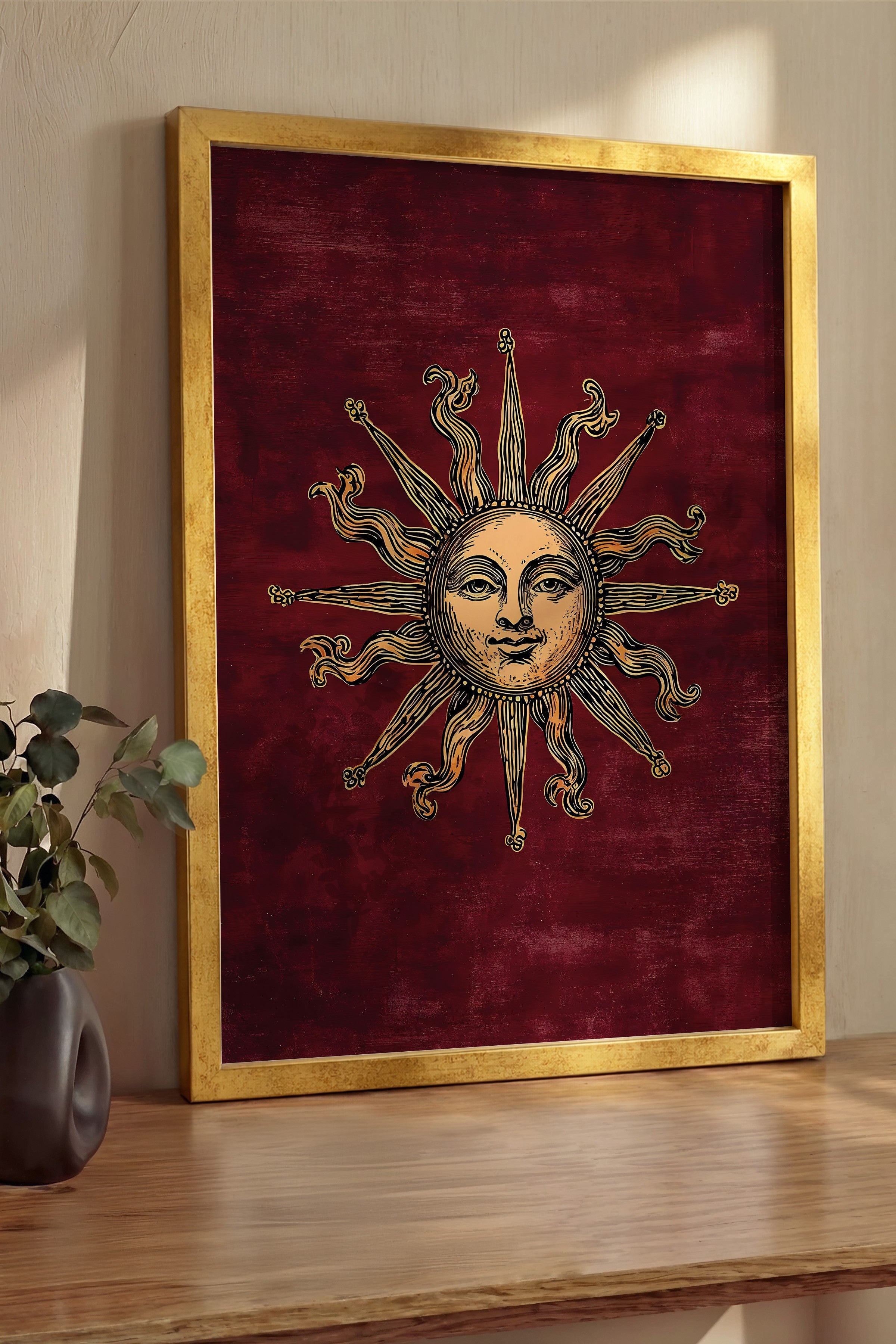 Duvar Tablosu, Lüks Gold Çerçeveli Tablo ve Poster, Ritüel Serisi, NO:115256
