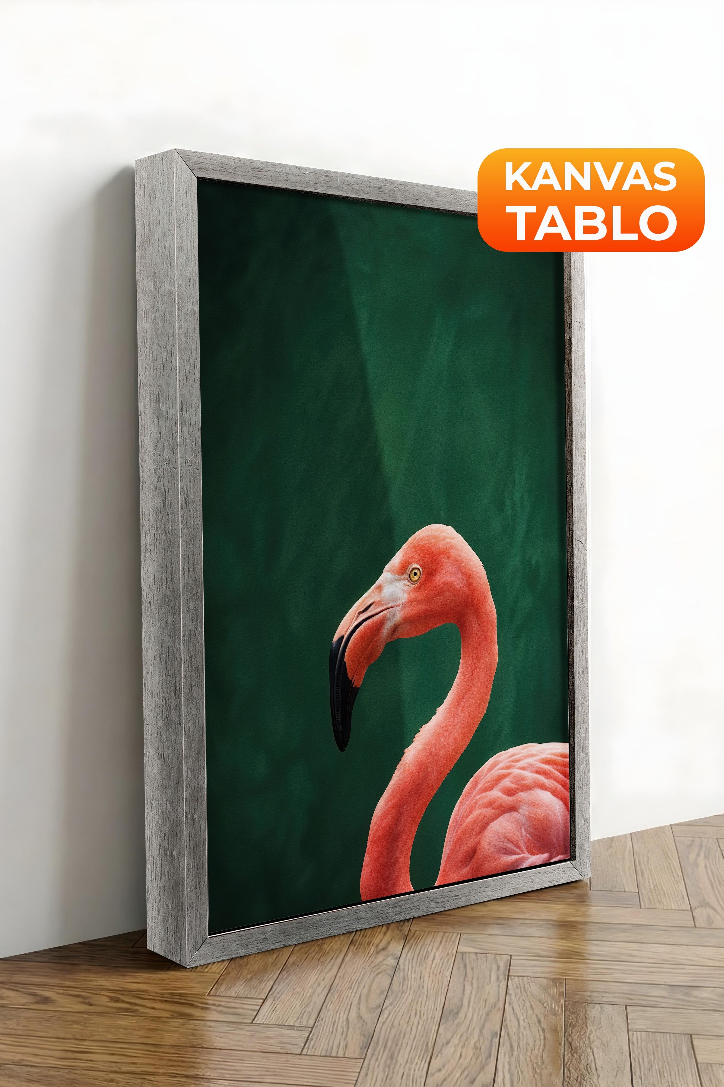 Duvar Tablosu, Lüks Gümüş Çerçeveli Kanvas Tablo, Ritüel Serisi, Kuş Tablo, NO:115198