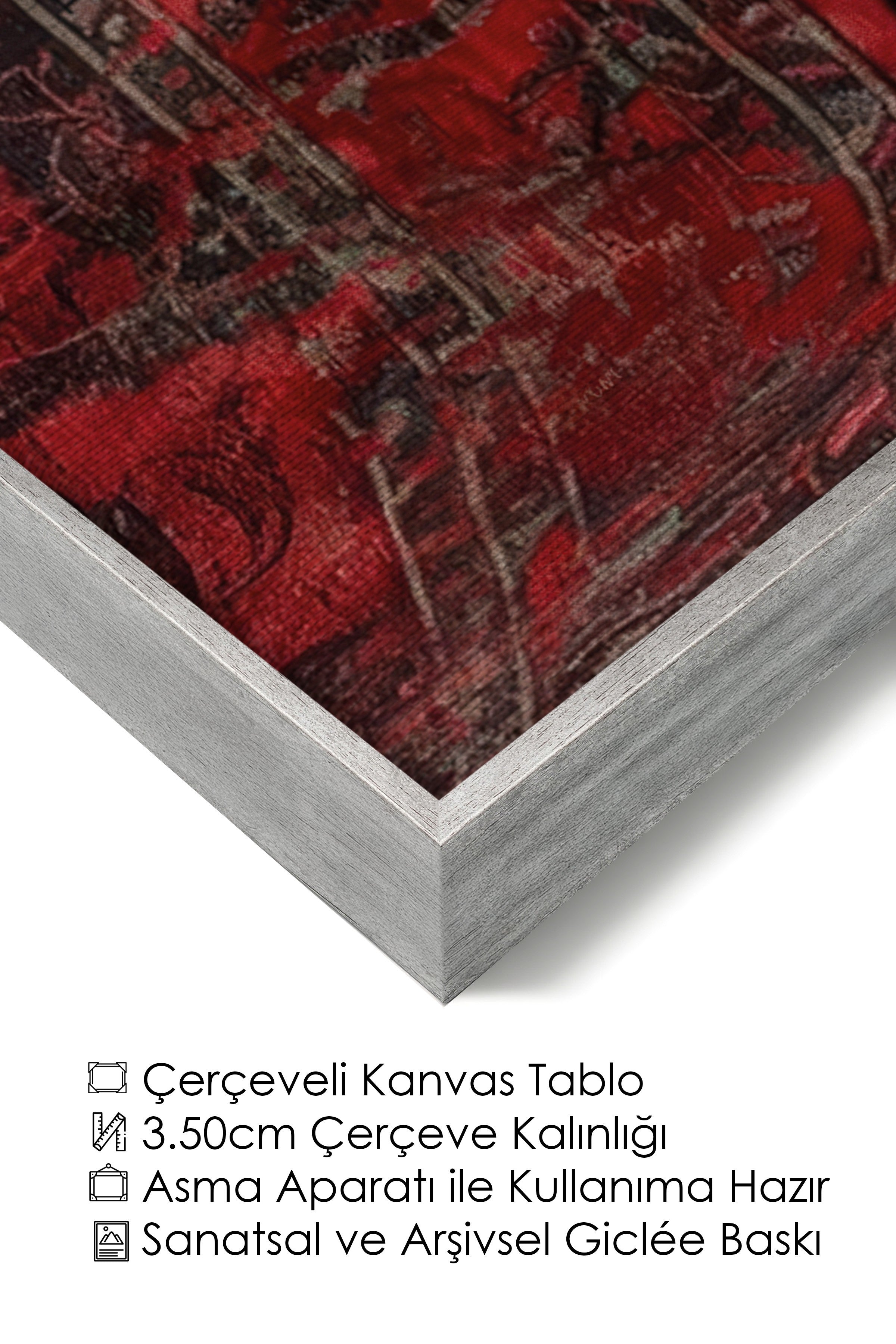 Duvar Tablosu, Lüks Gümüş Çerçeveli Kanvas Tablo, Ritüel Serisi, Leopar Tablo, NO:115238