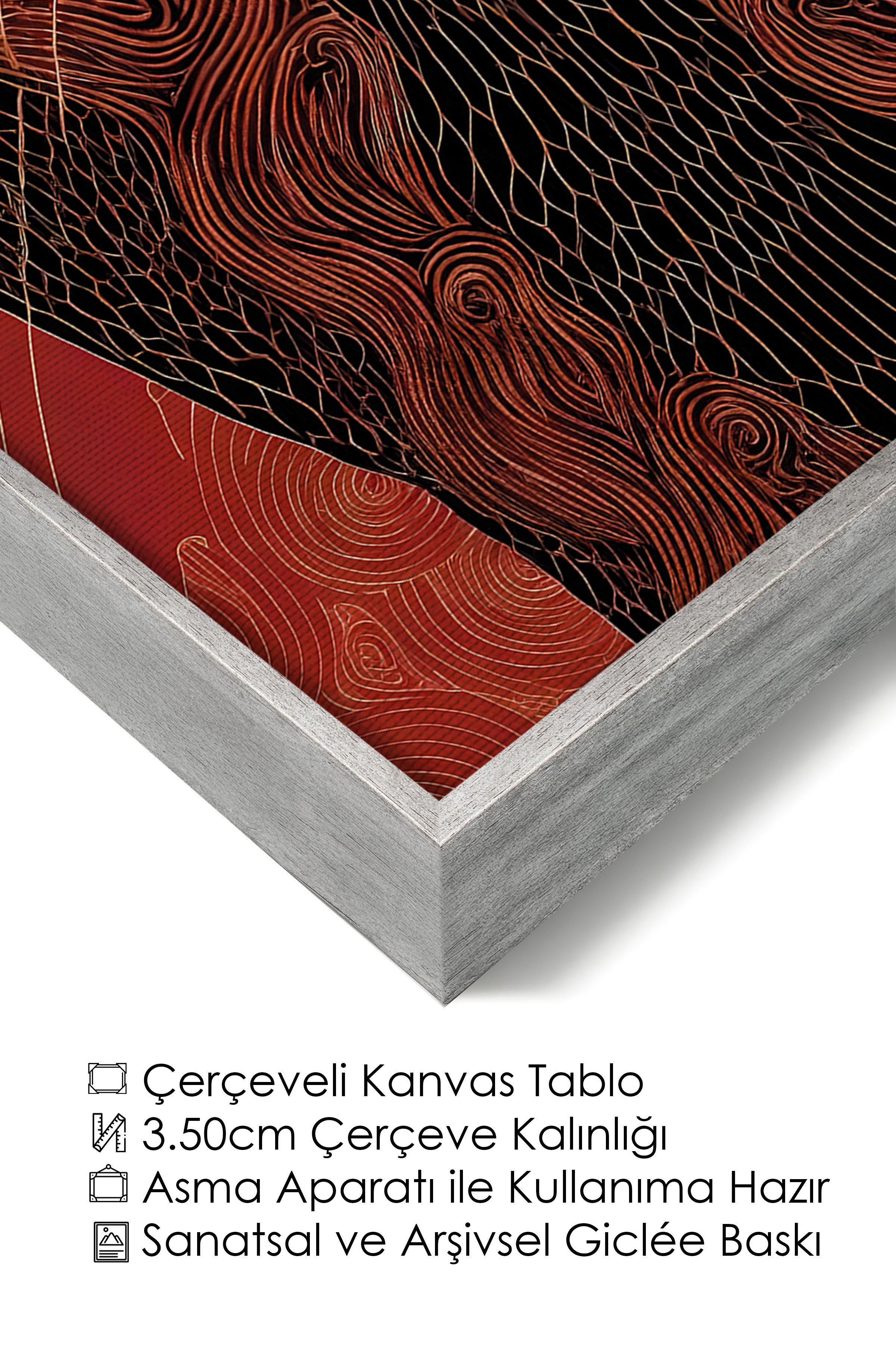 Duvar Tablosu, Lüks Gümüş Çerçeveli Kanvas Tablo, Ritüel Serisi, Leopar Tablo, NO:115267