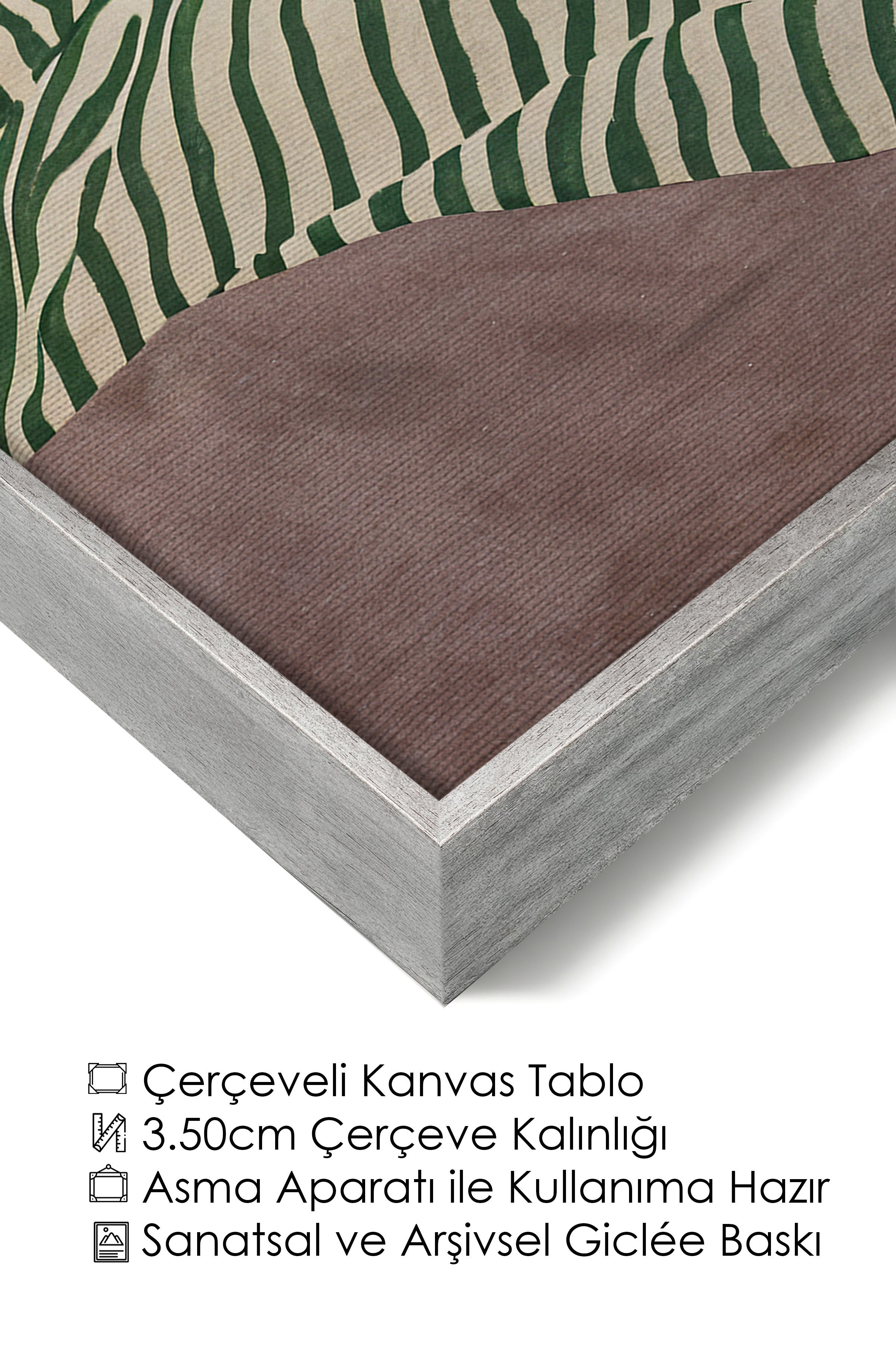 Duvar Tablosu, Lüks Gümüş Çerçeveli Kanvas Tablo, Ritüel Serisi, Maximalist Tablo, NO:115195