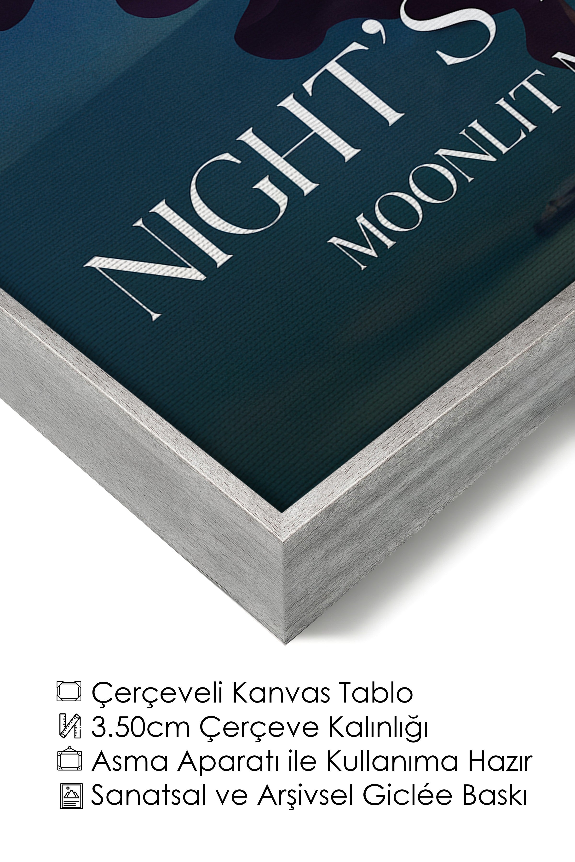 Duvar Tablosu, Lüks Gümüş Çerçeveli Kanvas Tablo, Ritüel Serisi, Maximalist Tablo, NO:115201