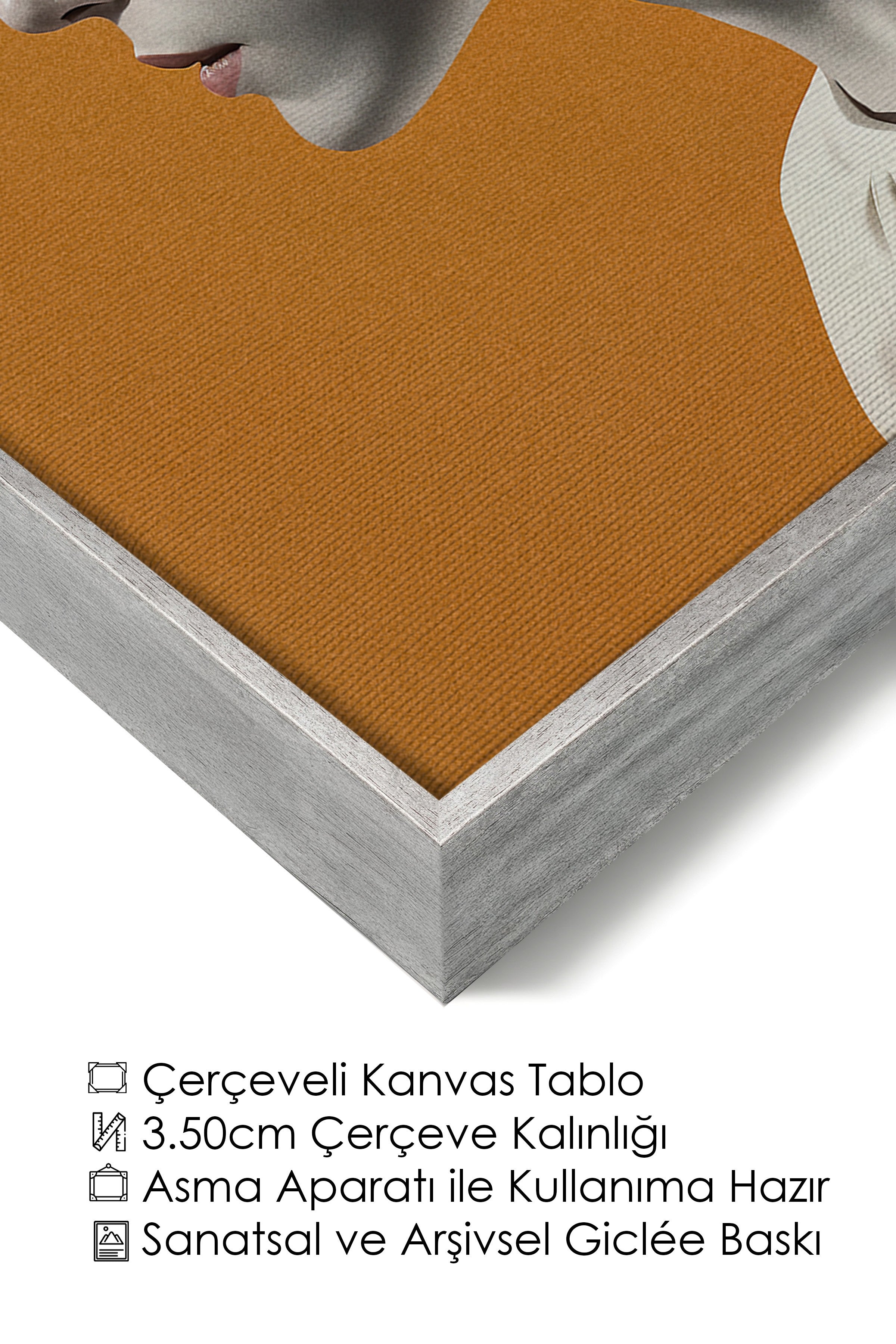 Duvar Tablosu, Lüks Gümüş Çerçeveli Kanvas Tablo, Ritüel Serisi, NO:115226
