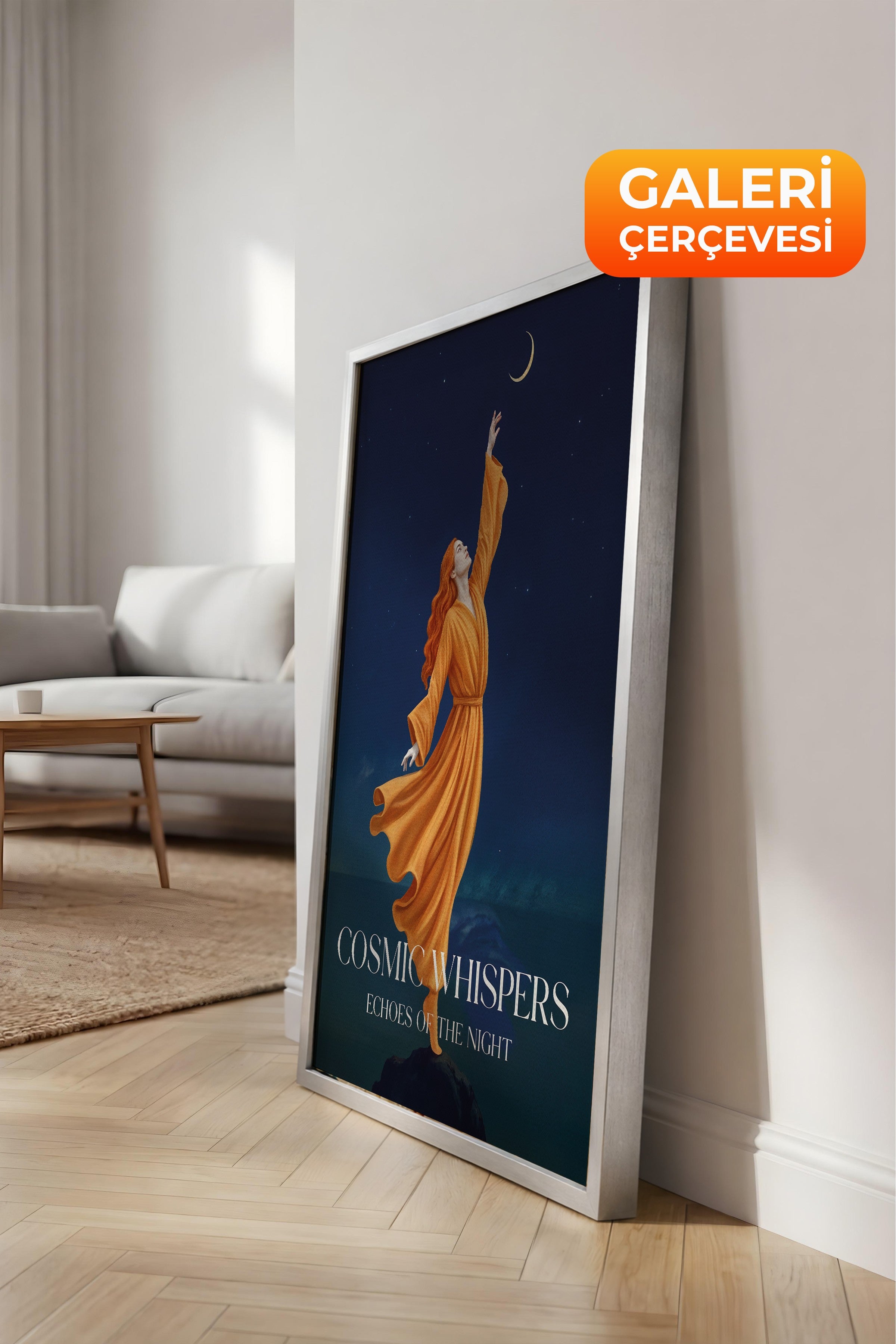 Duvar Tablosu, Lüks Gümüş Çerçeveli Kanvas Tablo, Ritüel Serisi, NO:115229