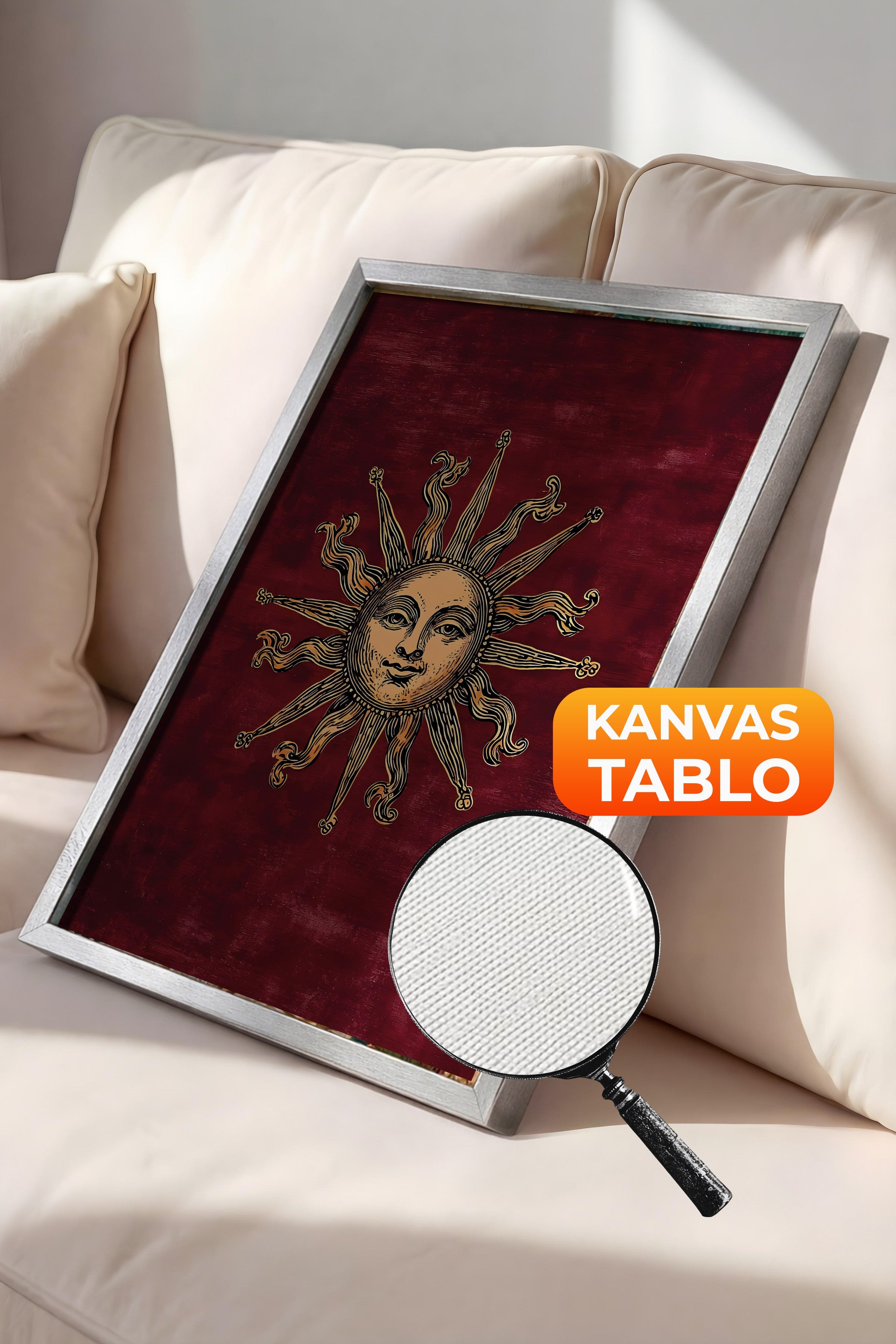 Duvar Tablosu, Lüks Gümüş Çerçeveli Kanvas Tablo, Ritüel Serisi, NO:115256