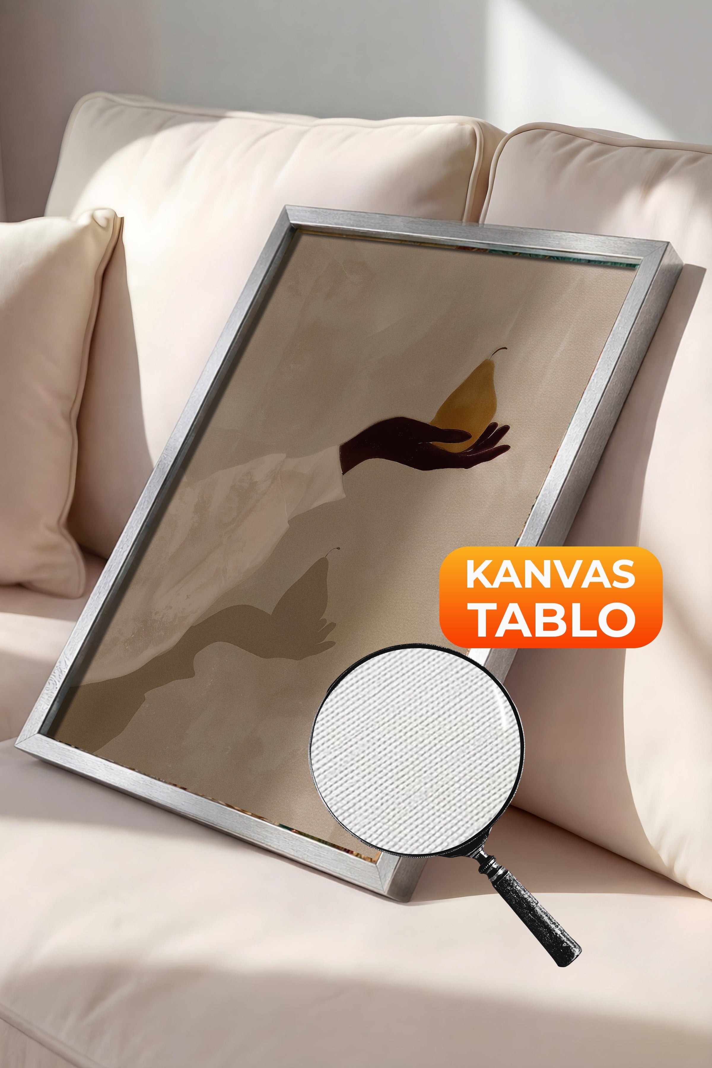 Duvar Tablosu, Lüks Gümüş Çerçeveli Kanvas Tablo, Ritüel Serisi, Vintage Tablo, NO:115187
