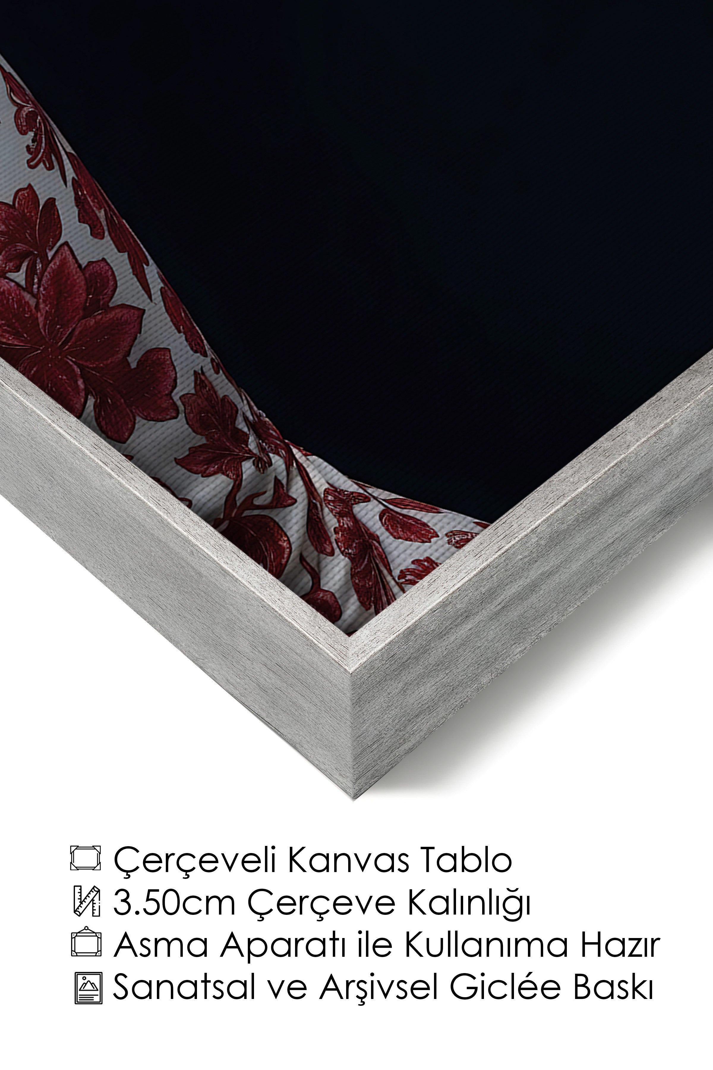 Duvar Tablosu, Lüks Gümüş Çerçeveli Kanvas Tablo, Ritüel Serisi, Zürafa Tablo, NO:115260
