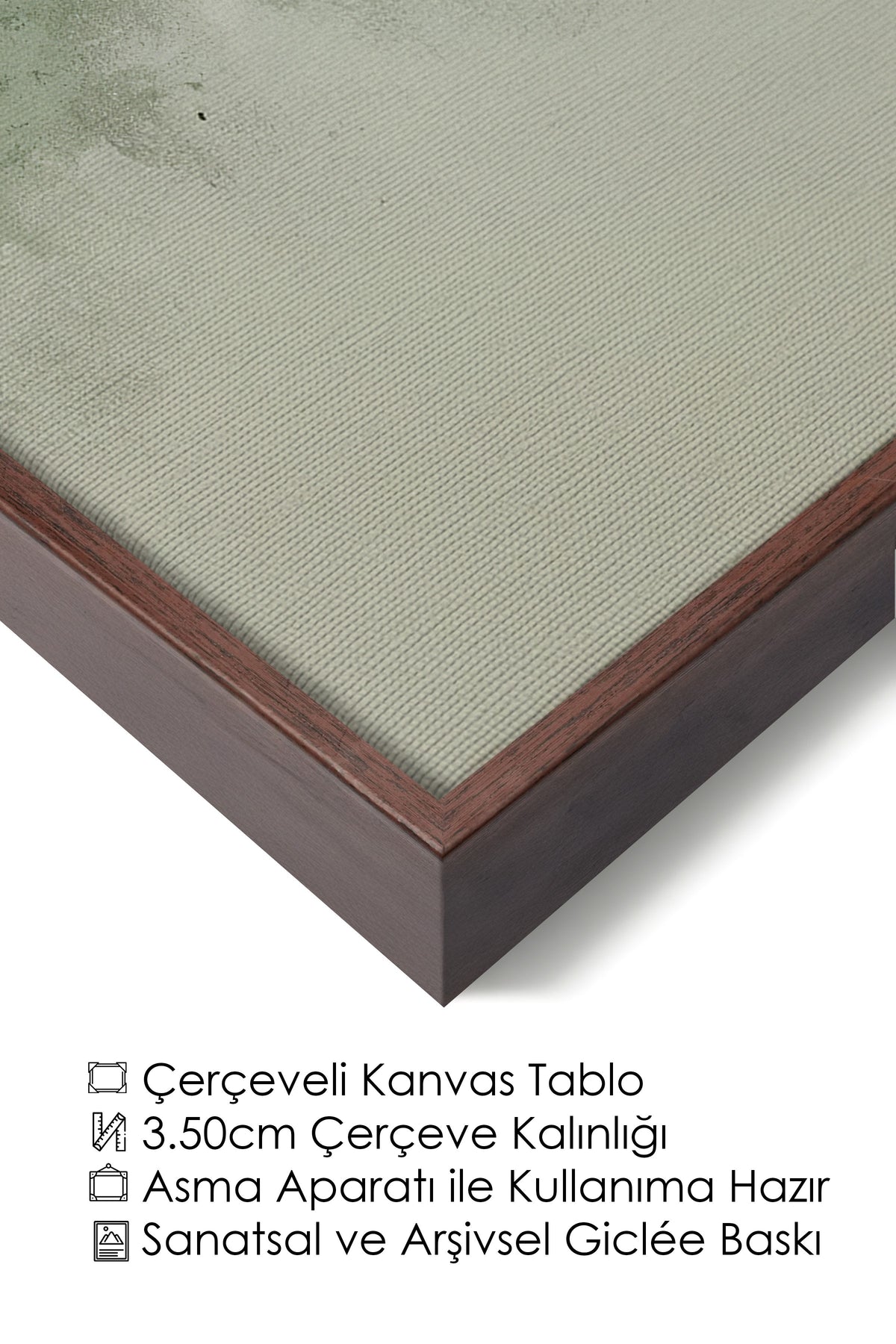 Duvar Tablosu, Lüks Kahverengi Çerçeveli Kanvas Tablo, Ritüel Serisi, Kuş Tablo, NO:115236