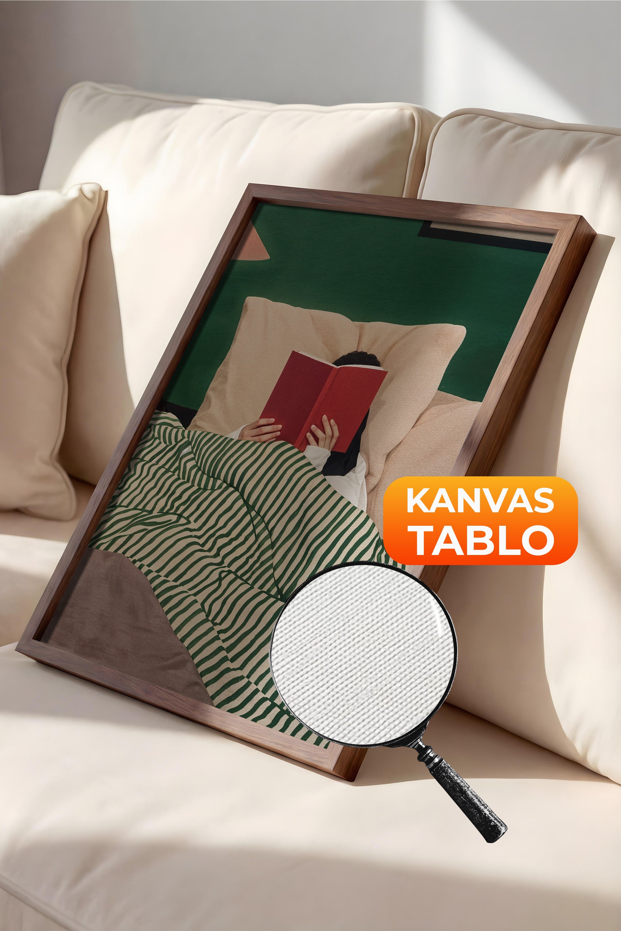 Duvar Tablosu, Lüks Kahverengi Çerçeveli Kanvas Tablo, Ritüel Serisi, Maximalist Tablo, NO:115195