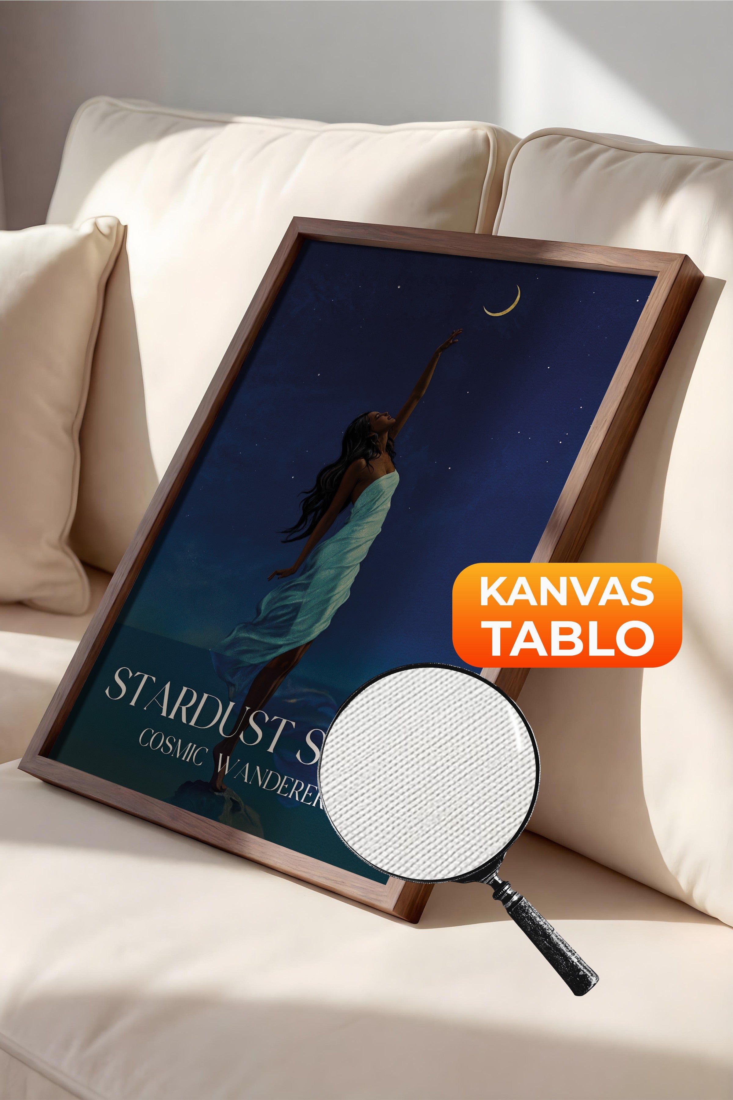 Duvar Tablosu, Lüks Kahverengi Çerçeveli Kanvas Tablo, Ritüel Serisi, NO:115215