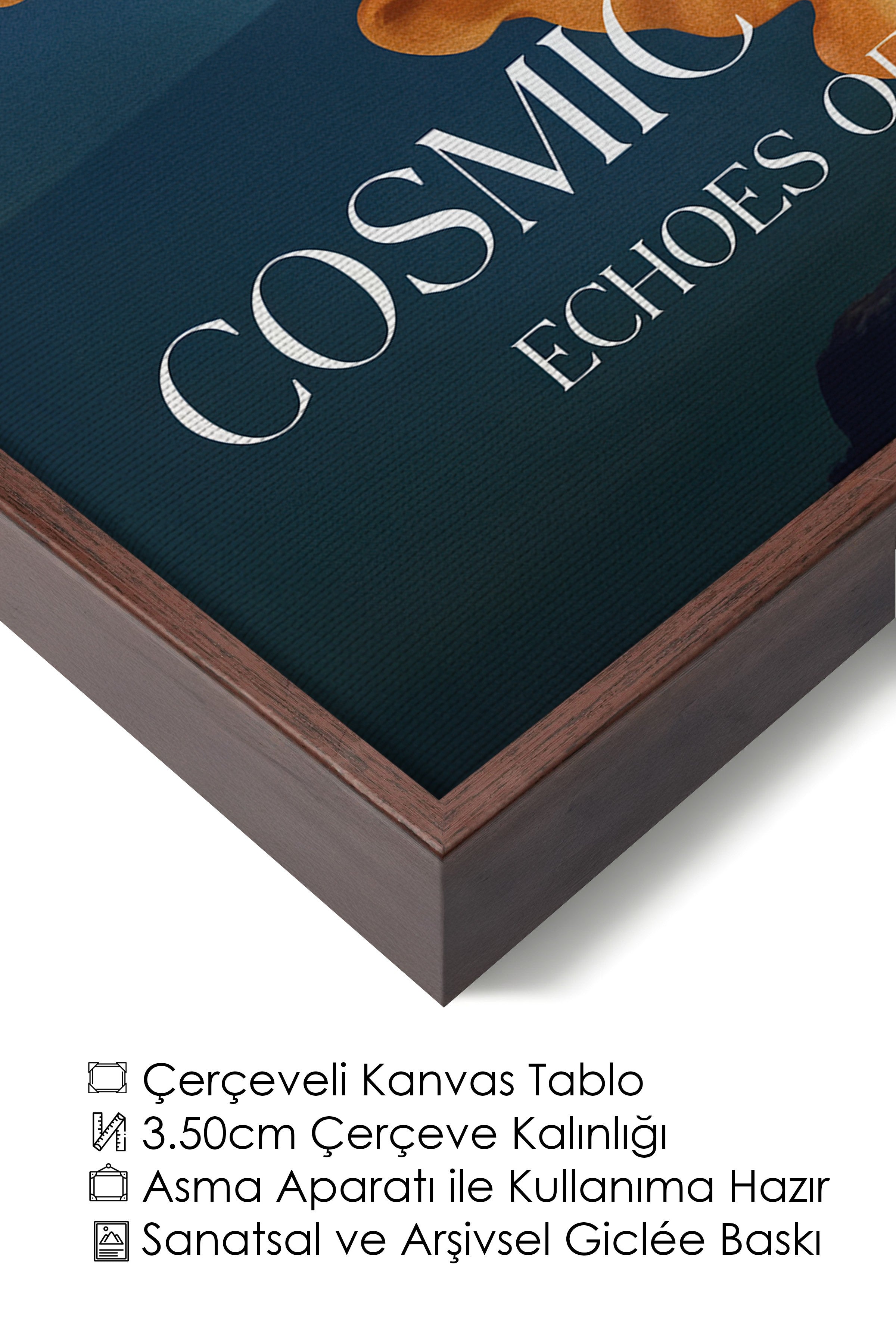 Duvar Tablosu, Lüks Kahverengi Çerçeveli Kanvas Tablo, Ritüel Serisi, NO:115229