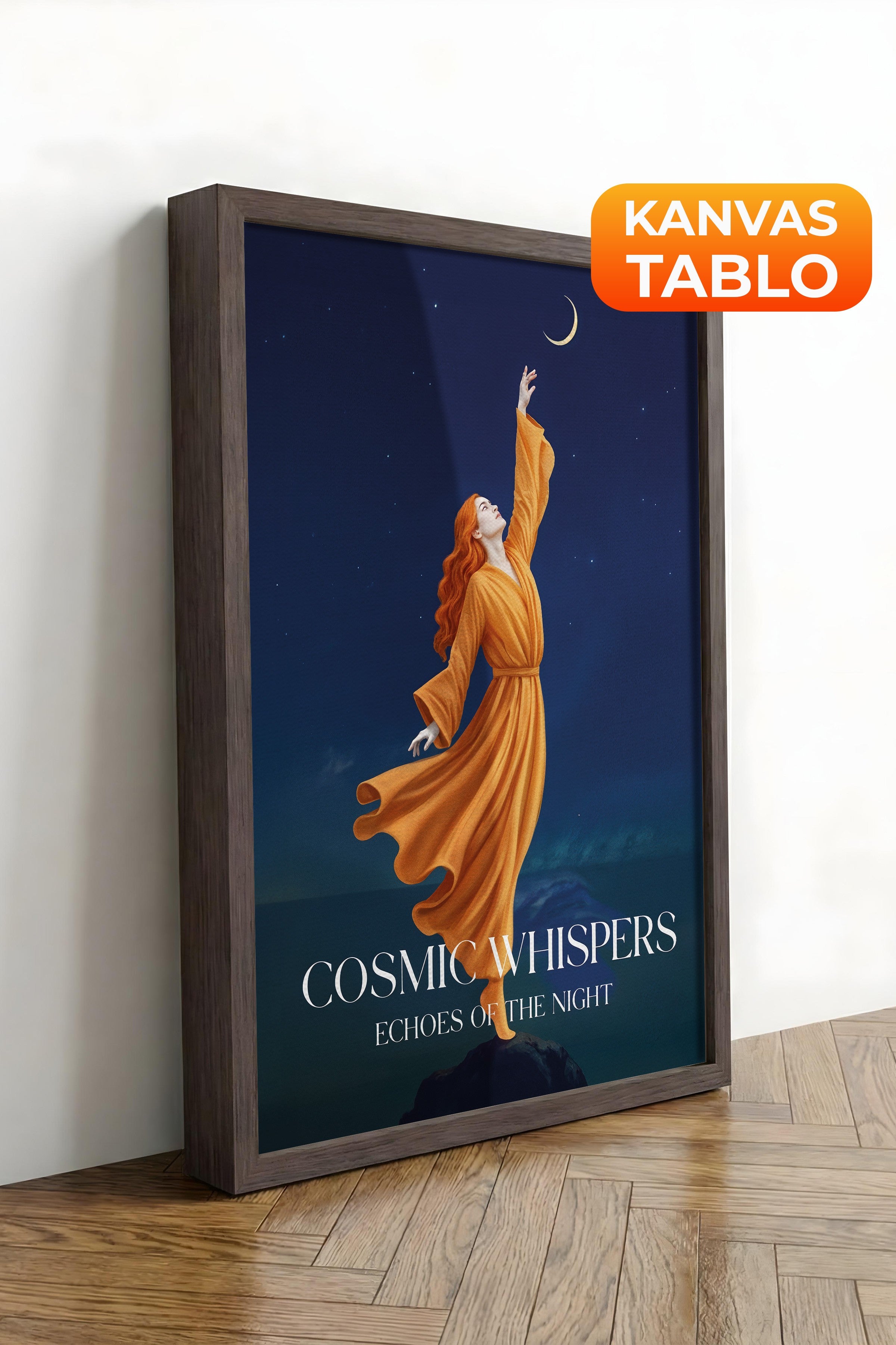 Duvar Tablosu, Lüks Kahverengi Çerçeveli Kanvas Tablo, Ritüel Serisi, NO:115229