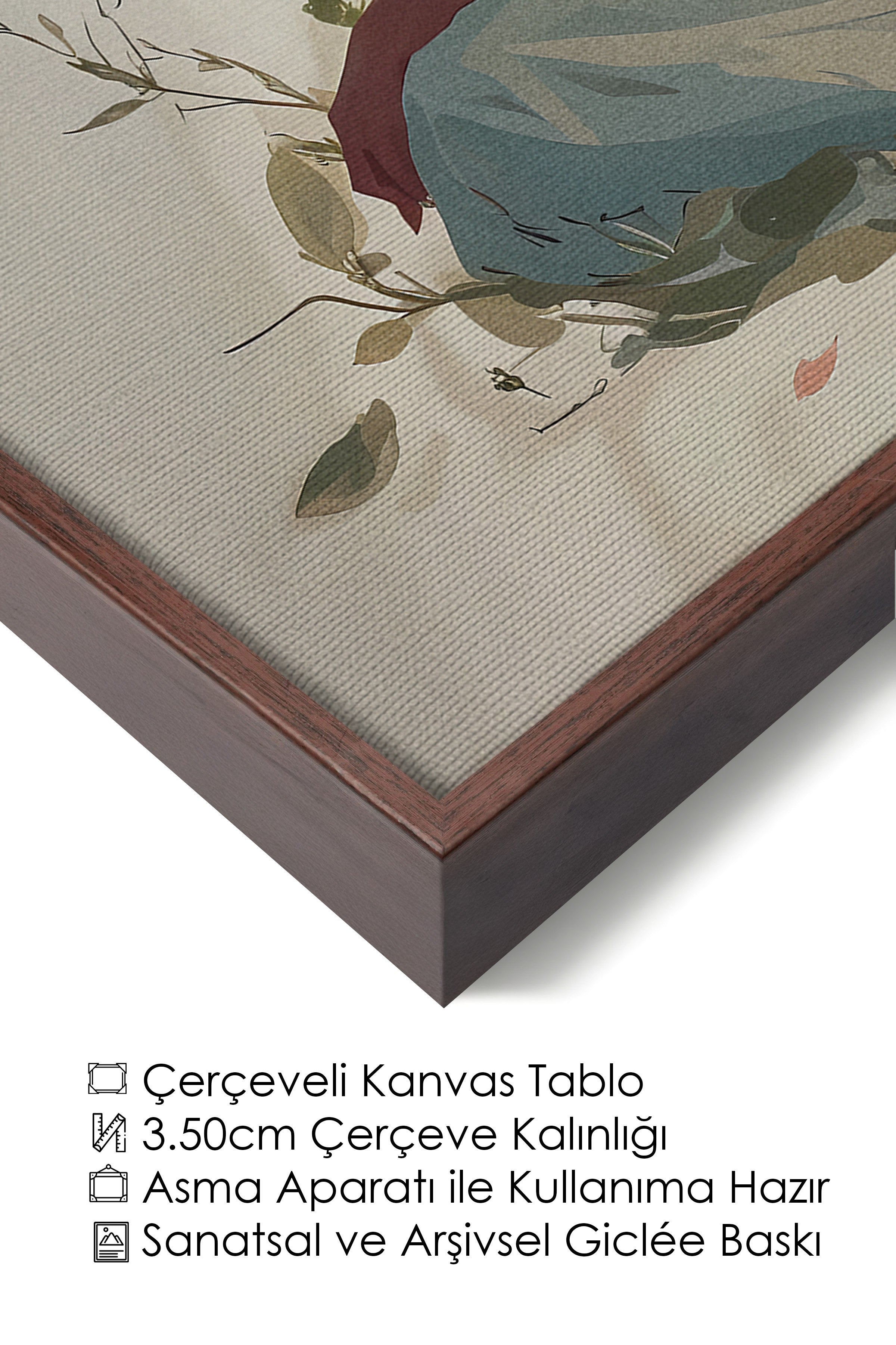 Duvar Tablosu, Lüks Kahverengi Çerçeveli Kanvas Tablo, Ritüel Serisi, NO:115240