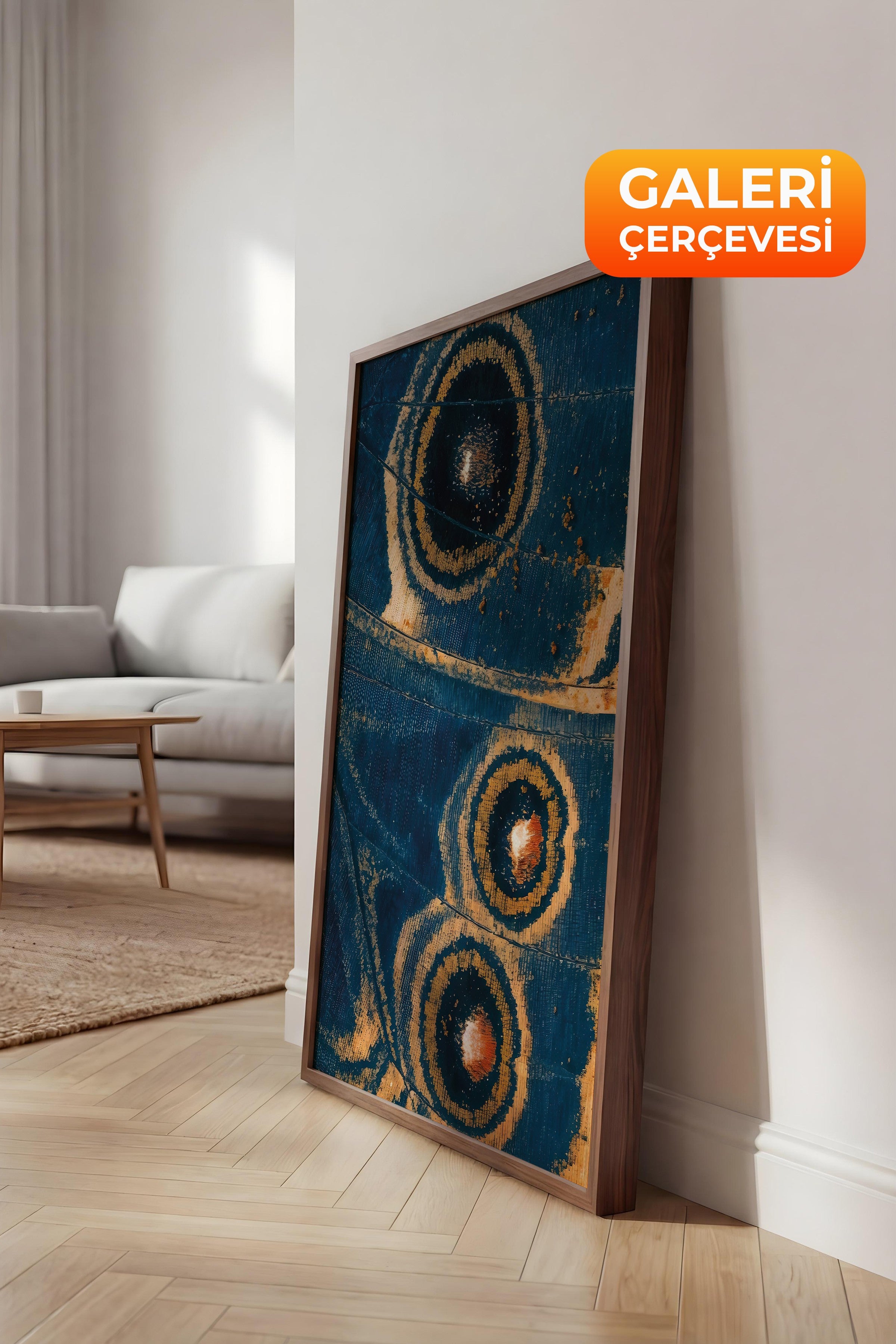 Duvar Tablosu, Lüks Kahverengi Çerçeveli Kanvas Tablo, Ritüel Serisi, NO:115255