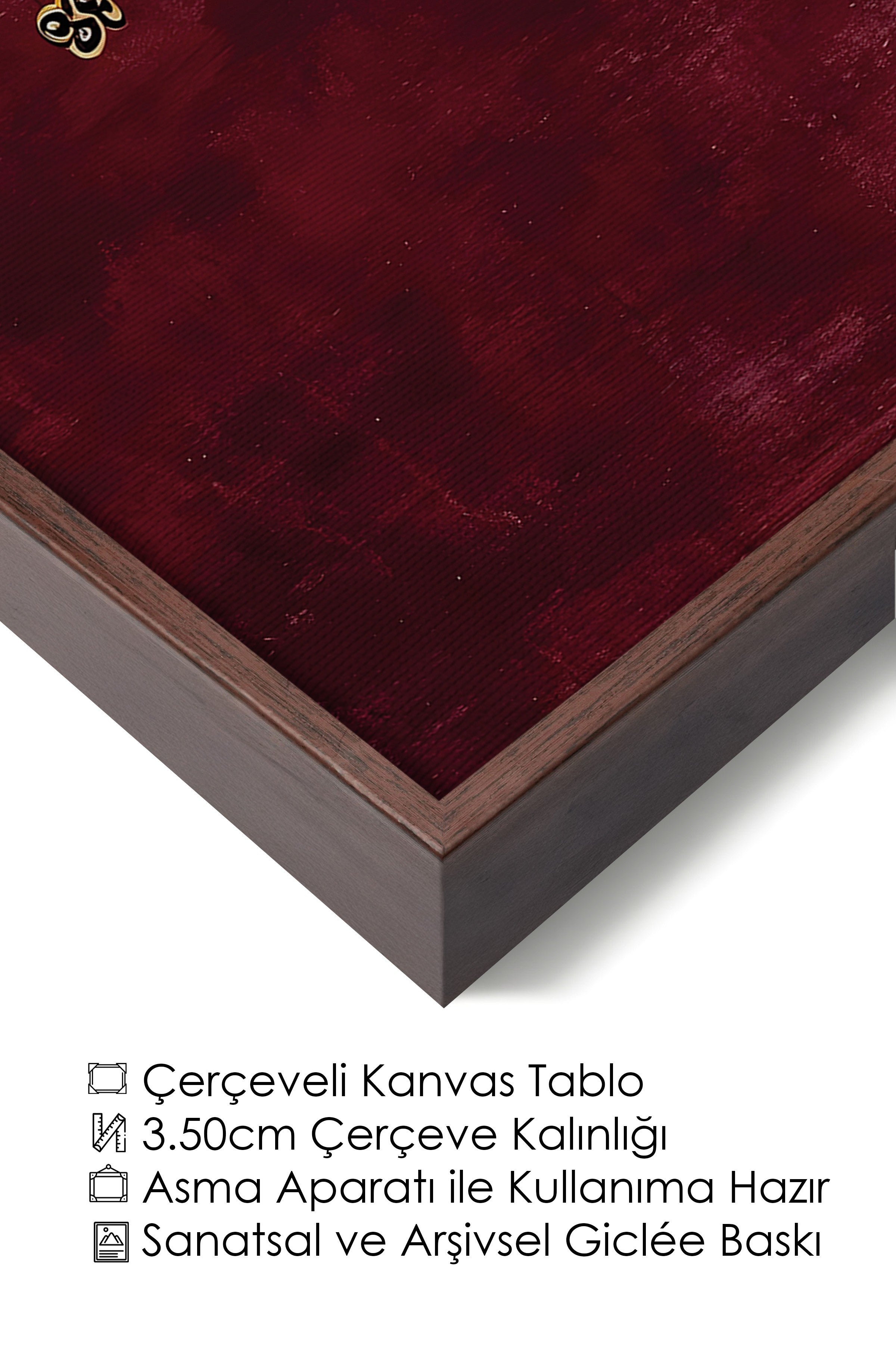 Duvar Tablosu, Lüks Kahverengi Çerçeveli Kanvas Tablo, Ritüel Serisi, NO:115256