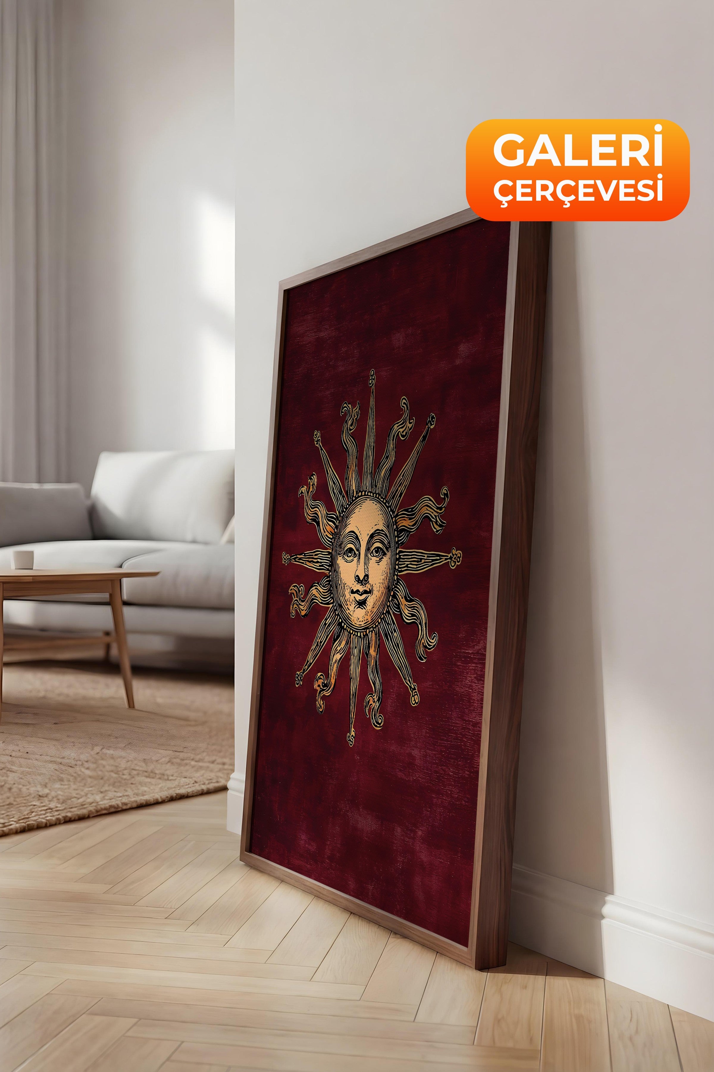 Duvar Tablosu, Lüks Kahverengi Çerçeveli Kanvas Tablo, Ritüel Serisi, NO:115256