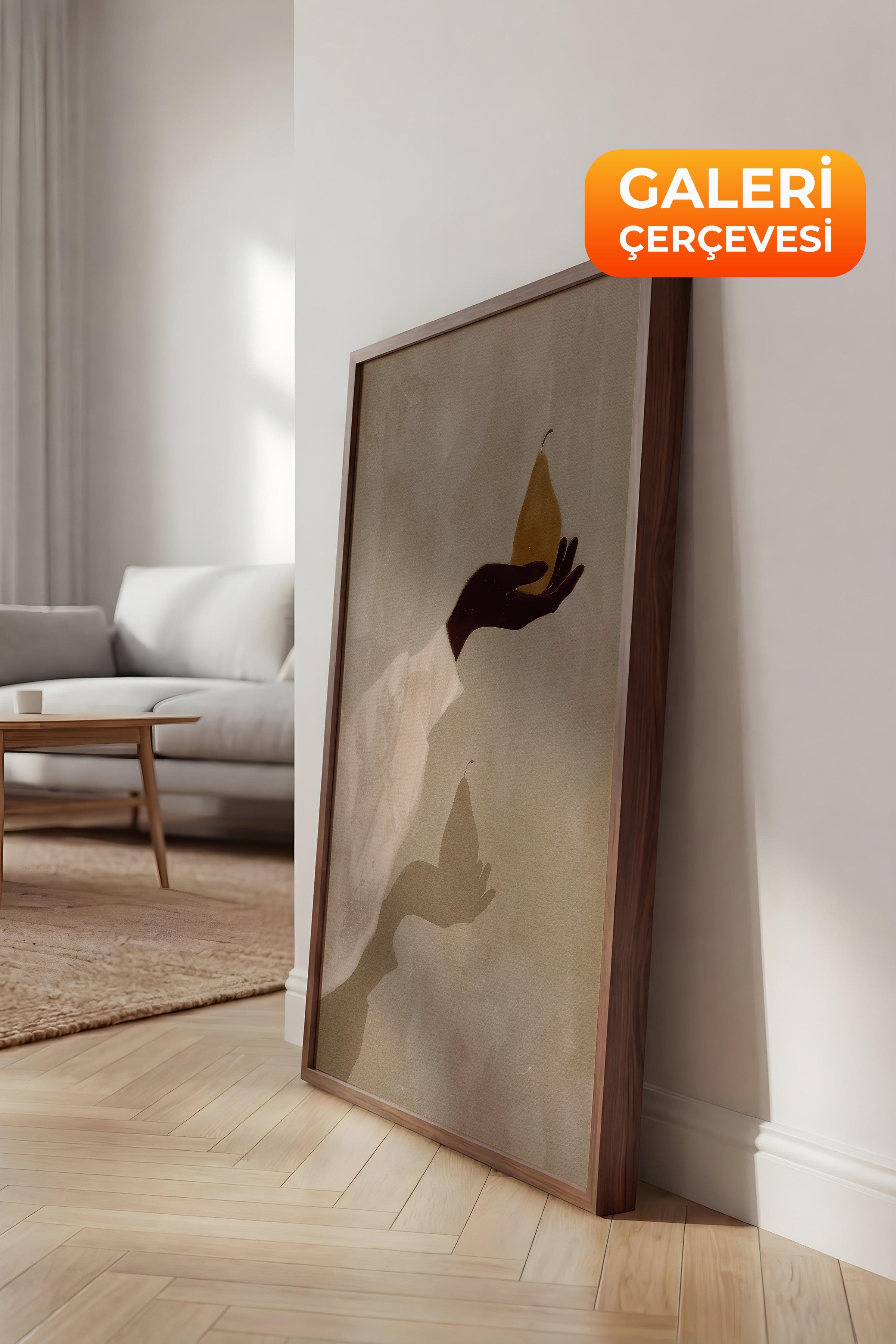 Duvar Tablosu, Lüks Kahverengi Çerçeveli Kanvas Tablo, Ritüel Serisi, Vintage Tablo, NO:115187