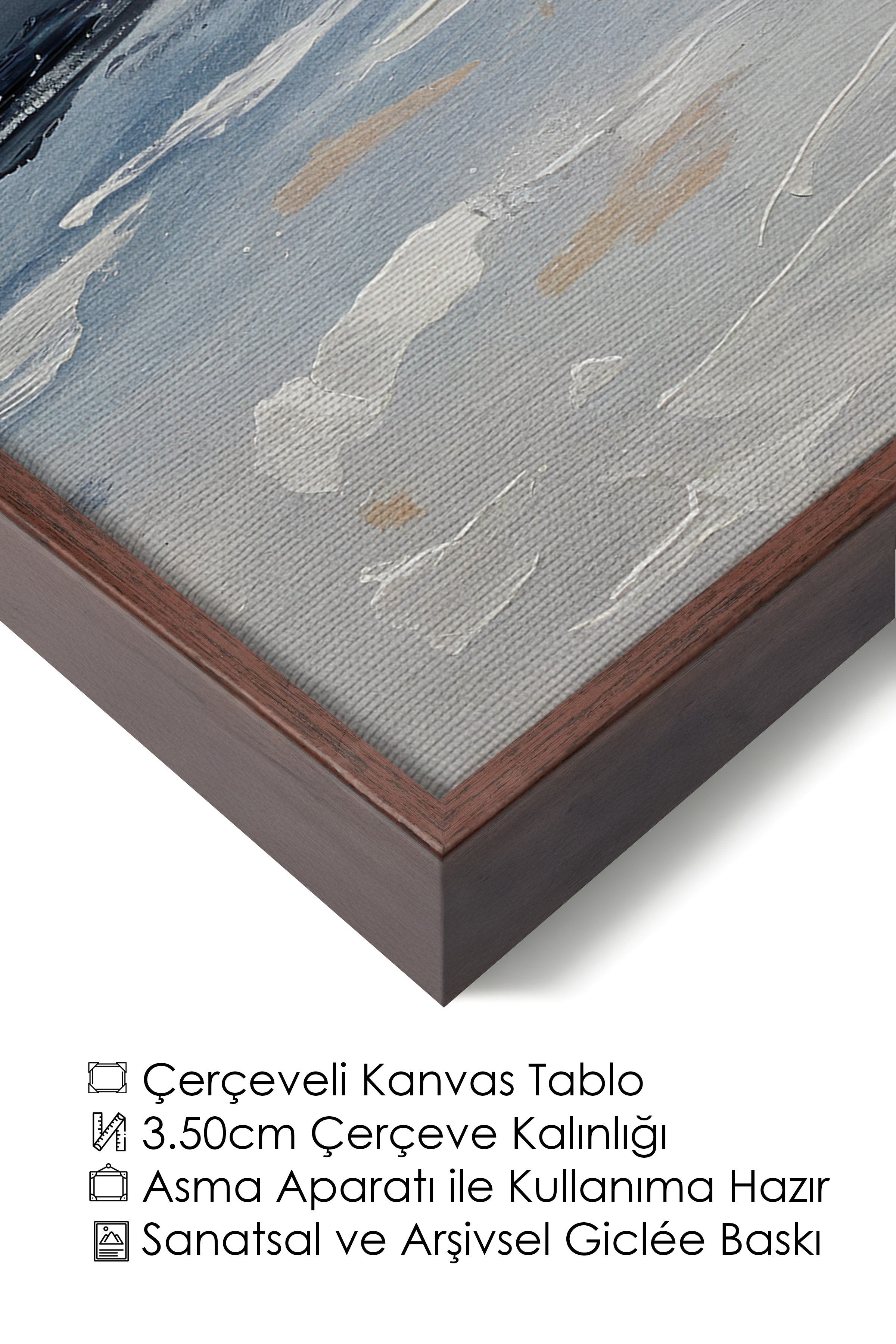Duvar Tablosu, Lüks Kahverengi Çerçeveli Kanvas Tablo, Ritüel Serisi, Yağlıboya Tablo, NO:115218